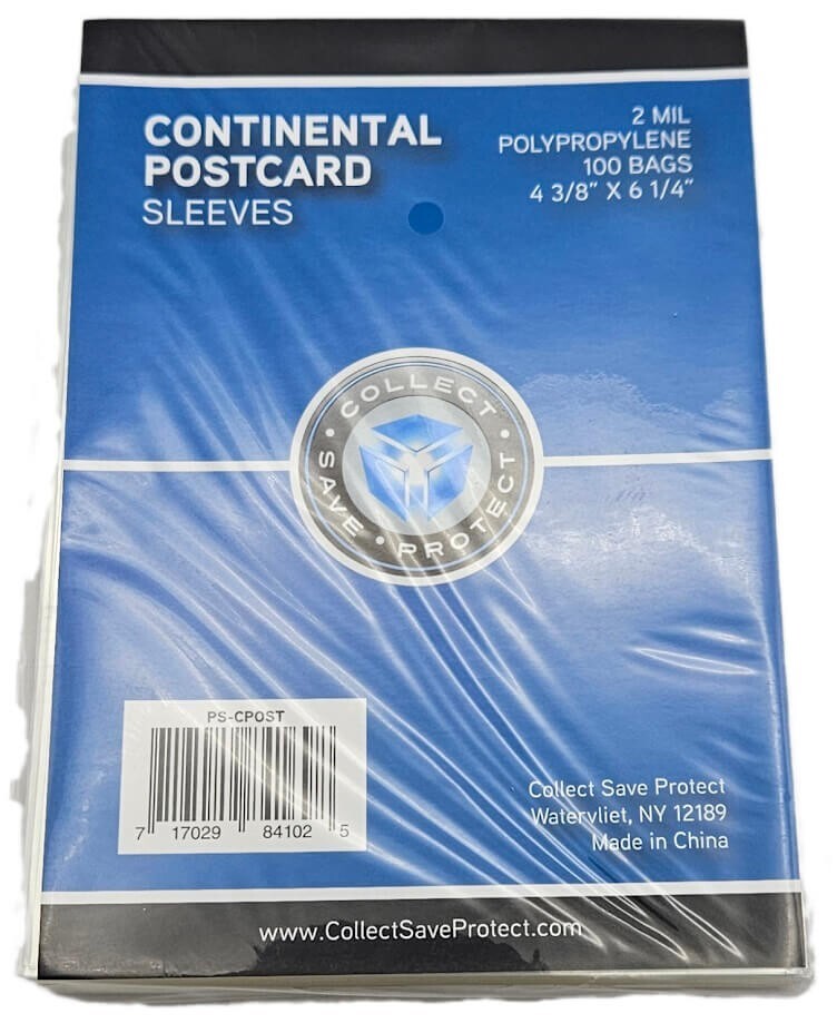 (Pack of 100) CSP Continental Size Postcard Sleeves 4 3/8″ x 6 1/4″ Size