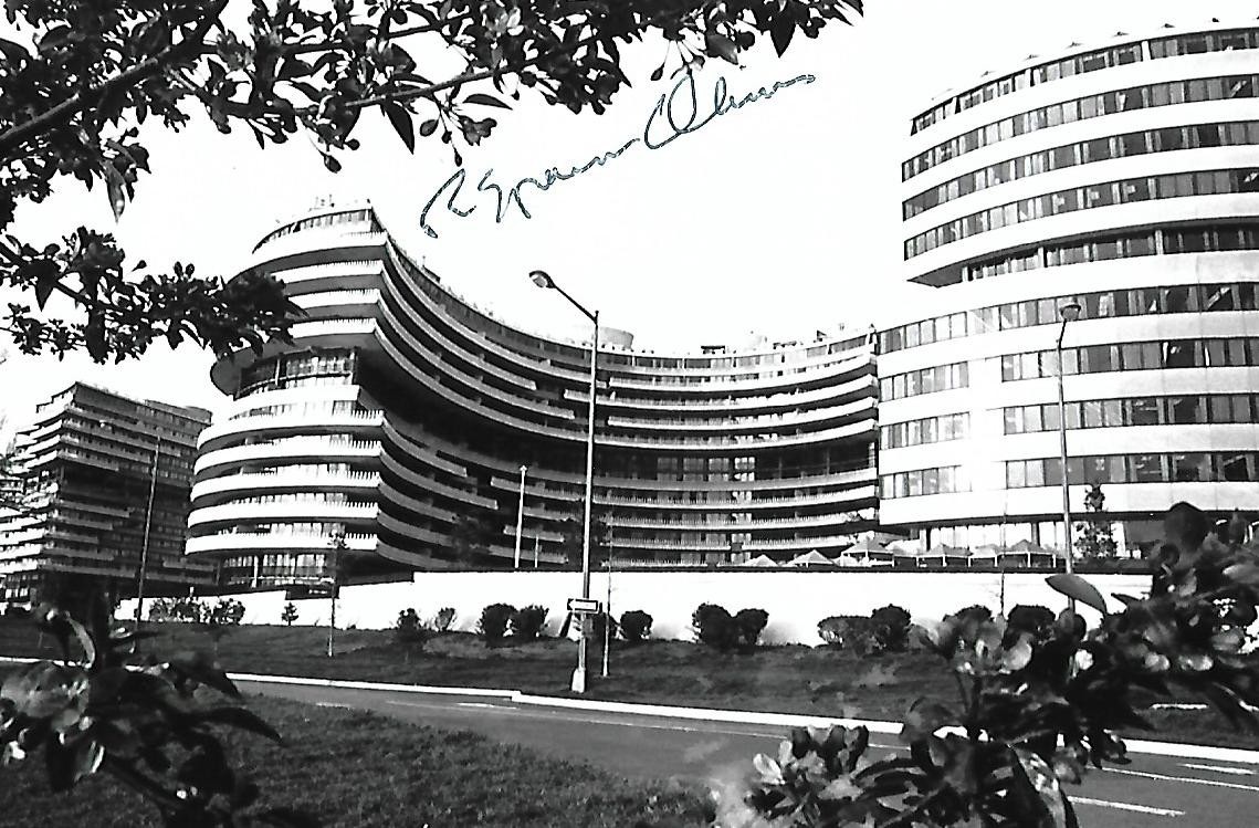 R. Spencer Oliver autograph 4×6 photo Watergate History Politics Rare COA LOOK!