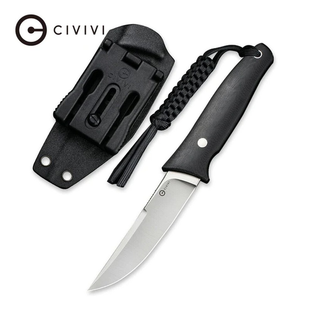 Civivi Tamashii Fixed Knife Finish D2 Tool Steel Blade Black G10 – C19046-1