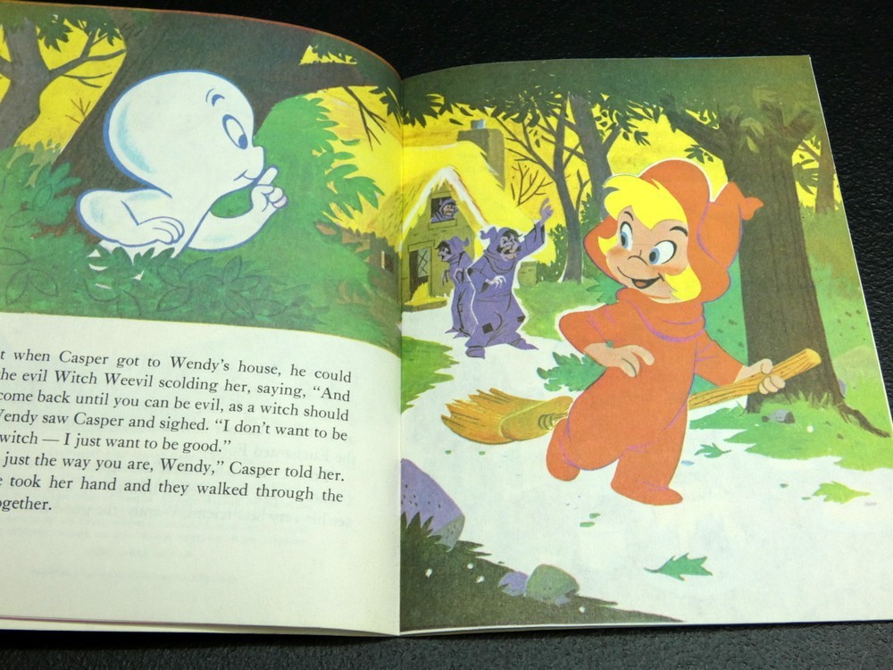 Vintage Halloween Casper the Friendly Ghost and Wendy the Good Litte Witch Book