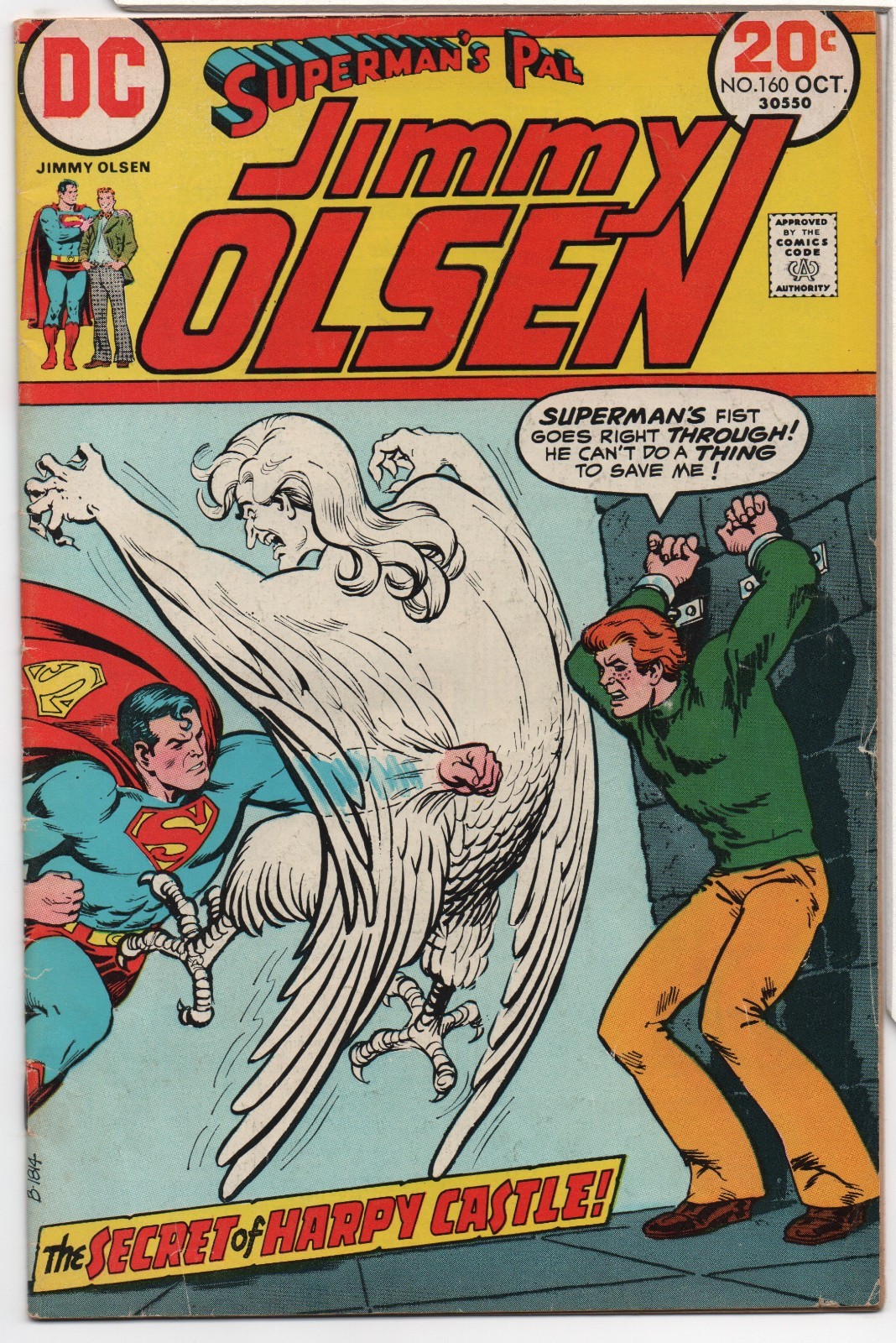 SUPERMAN’S PAL JIMMY OLSEN #160 – 20 CENT PRICE – NICK CARDY COVER – 1973
