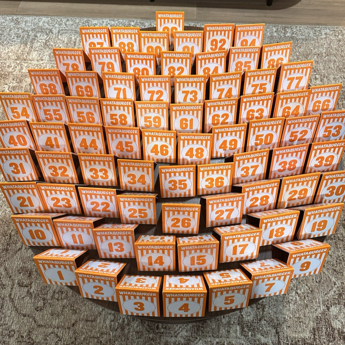Whataburger Table Tent Number Sign Restaurant Collectible – Choose Your Number!