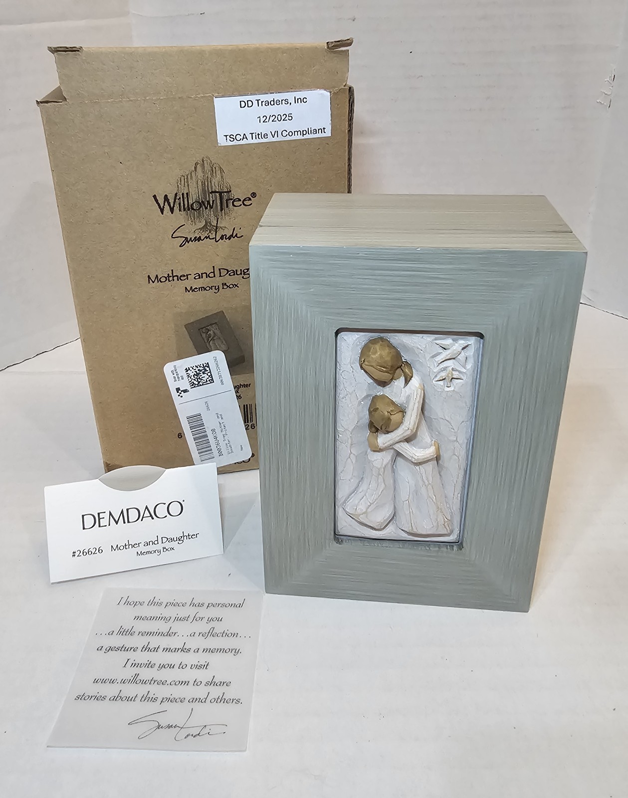 NEW Willow Tree MOTHER AND DAUGHTER MEMORY BOX – Trinket Box 5 1/4″ X 3 3/4″