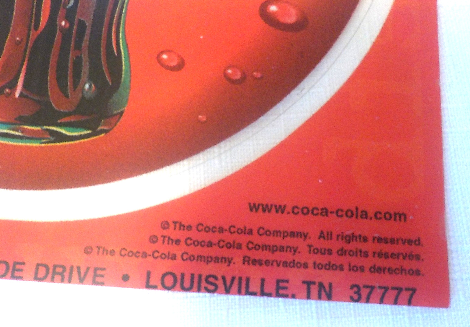 COCA-COLA 5+” Round Static Clingz Car Truck Store Window Decal Chroma Graphics