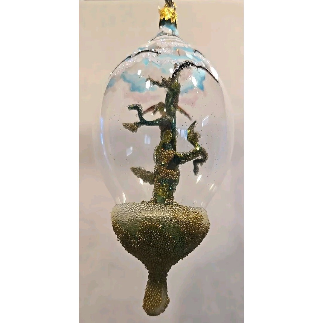 Glass Ornament “Wicked Tree Globe” Hand Painted Made in Poland – Radko Inspired