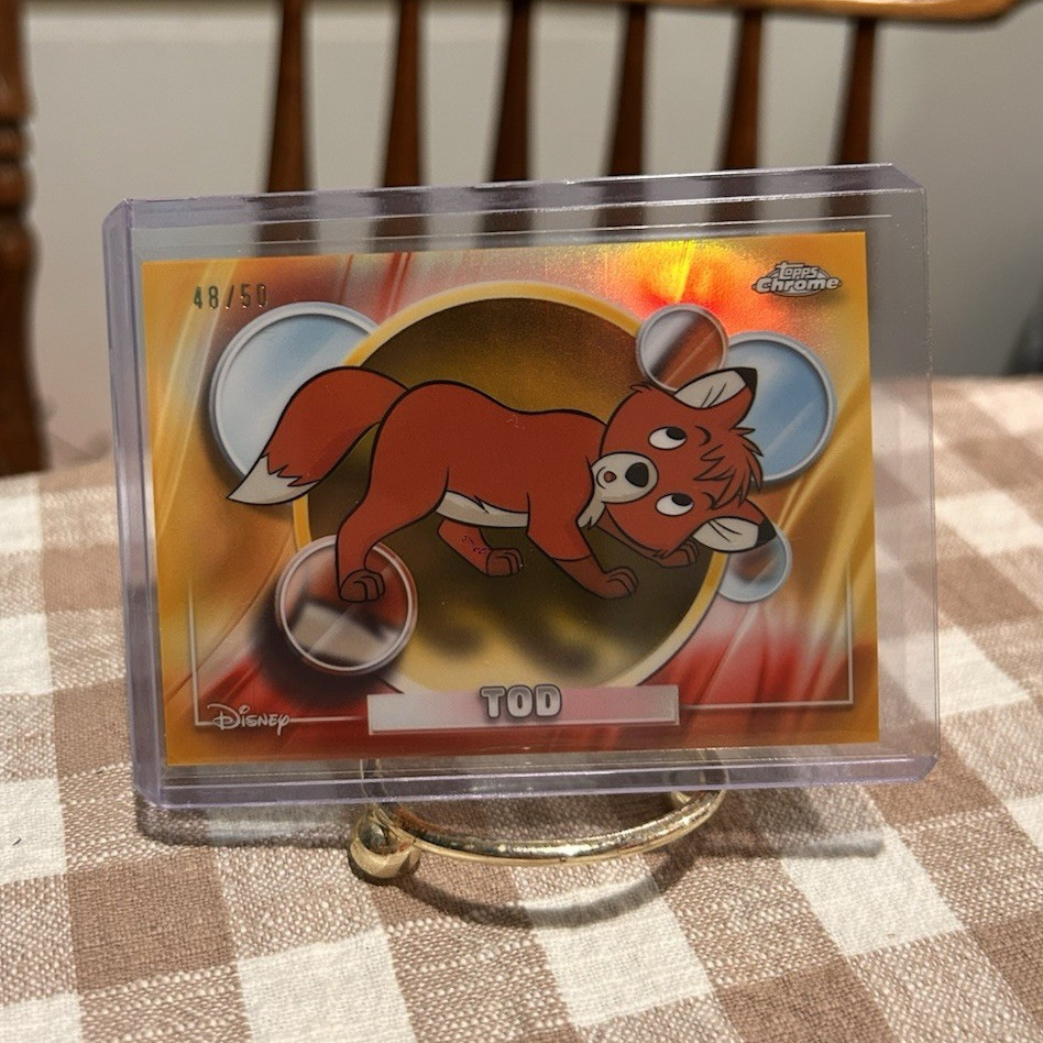 Topps 2023 Chrome Disney 100 Tod #45 Gold Refractor 48/50 (PR50)