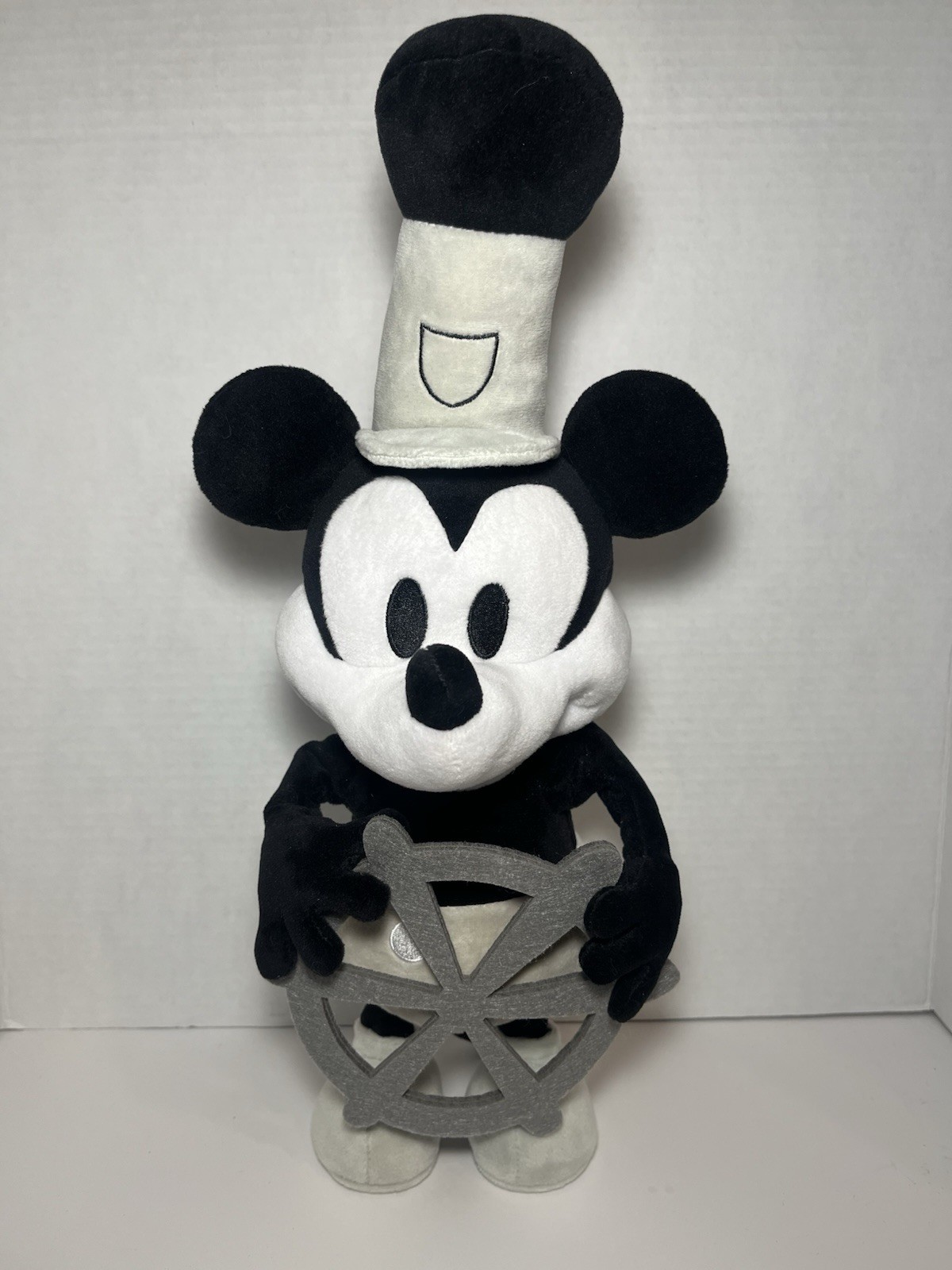 Disney Just Play Musical Dancing Steamboat Willie Mickey Mouse Plush 17in. Works