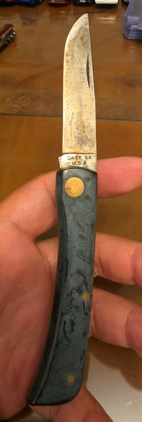 Case XX USA 2137 Black Delrin Sod Buster Jr Folding Knife 1976 Vintage