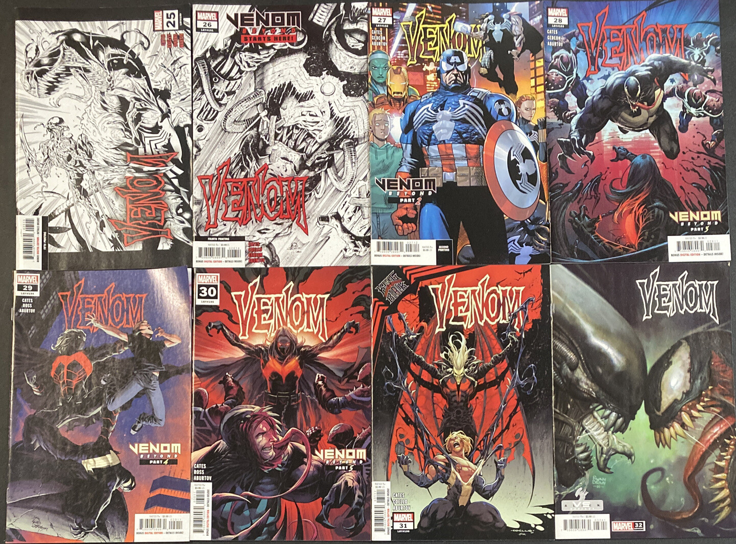 VENOM #25-32 MARVEL COMIC BOOKS KNULL KING IN BLACK 1ST 2ND 4TH 5TH PRINTS CATES