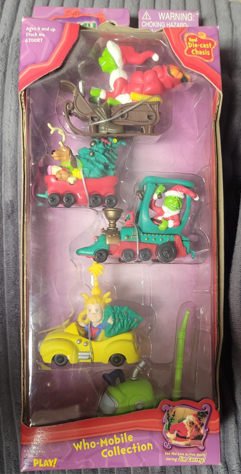 Dr. Seuss’ How The Grinch Stole Christmas Die Cast Cars Set of 5 NIB (2000)