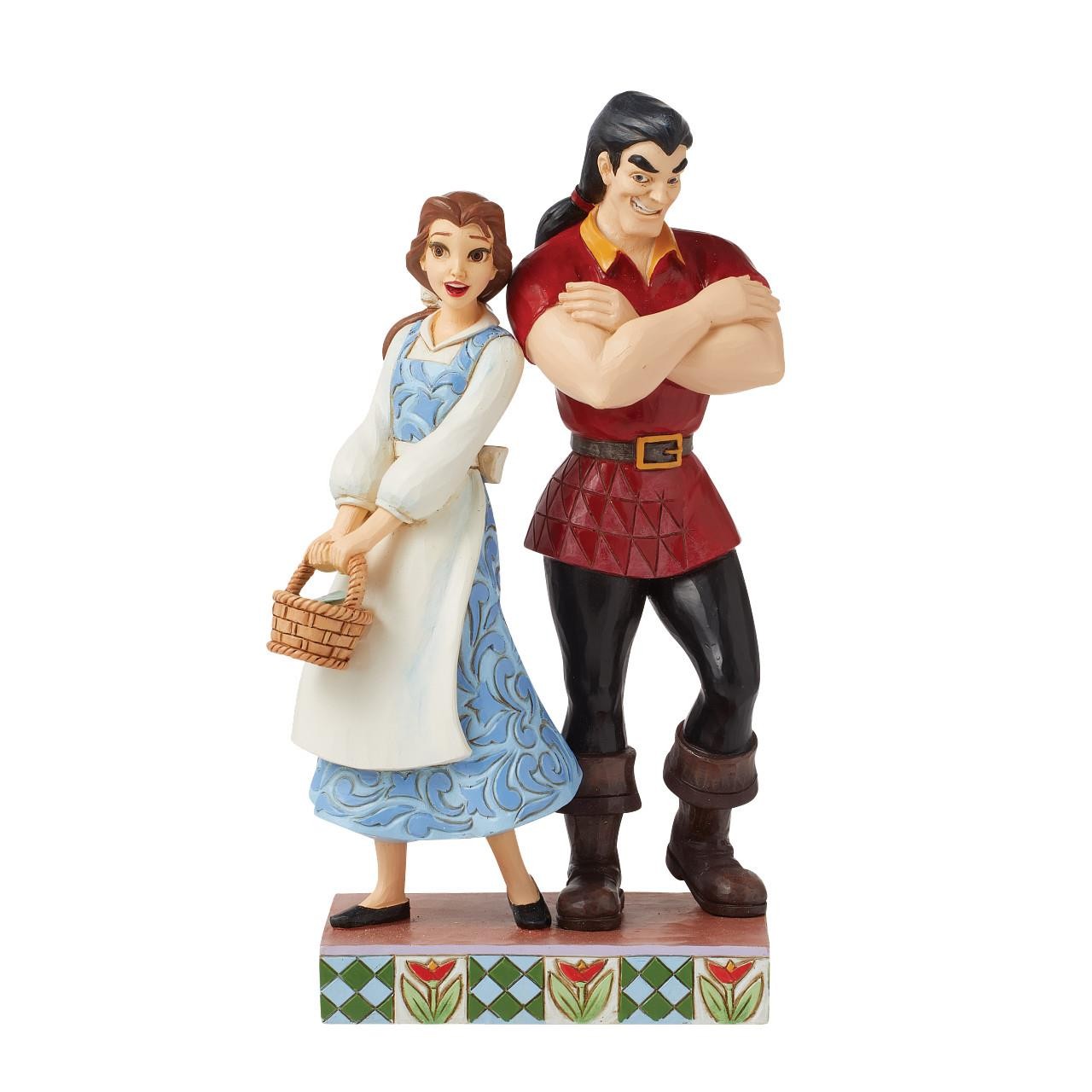 Jim Shore Disney Traditions Belle & Gaston Stands Back To Back Figurine 6016342