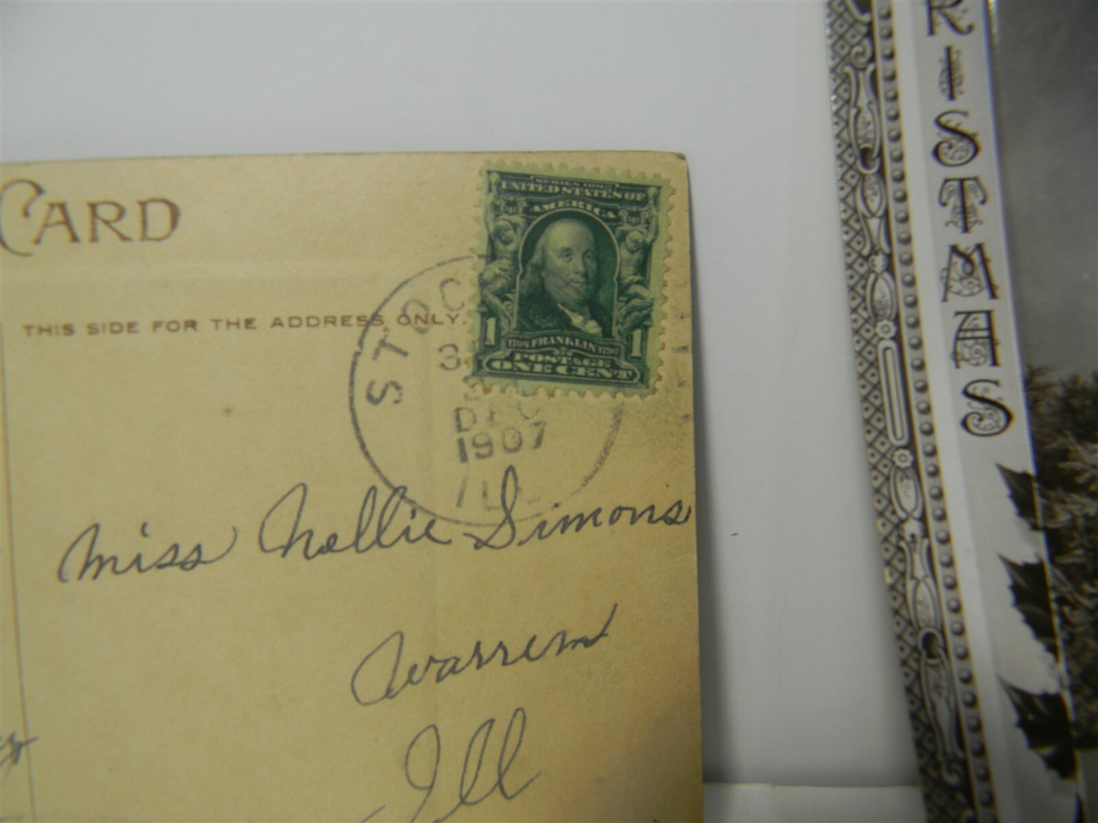 Vintage c1910 Christmas RPPC on Bromide Paper Lot of 2 Postcards – P31