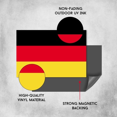 Germany German Flag Car Magnet Decal – 4 x 6 Heavy Duty for Car Truck SUV