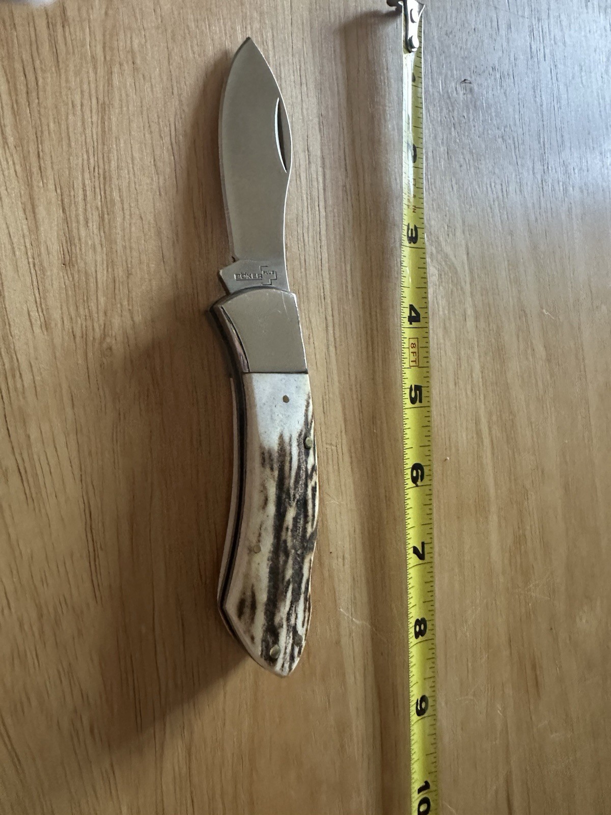Boker Plus Fiskmuk Folding Pocket Knife Stag Handle Discontinued