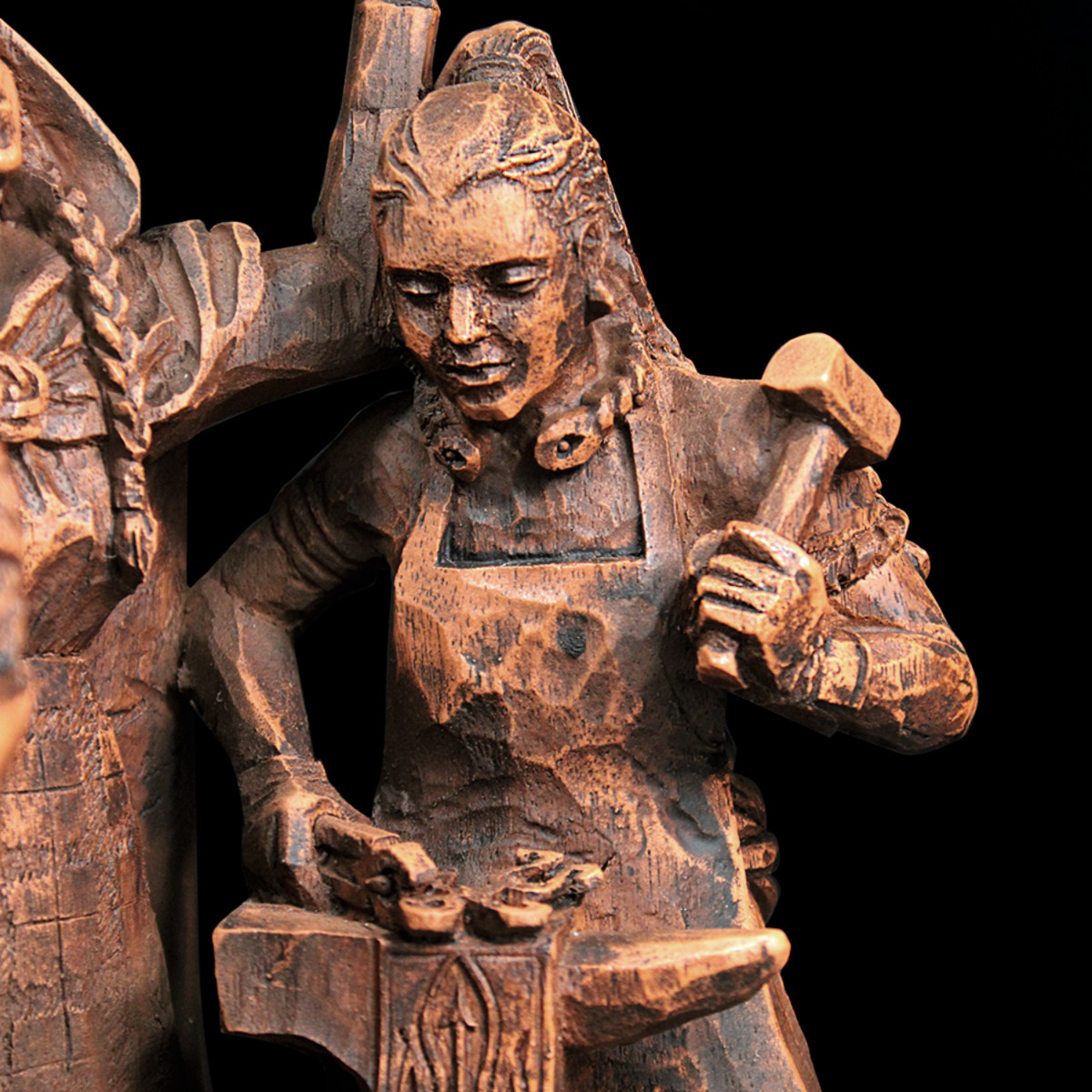 Brigid Statue – Wood Finish – Dryad Design – Celtic Goddess Wiccan Wicca Pagan