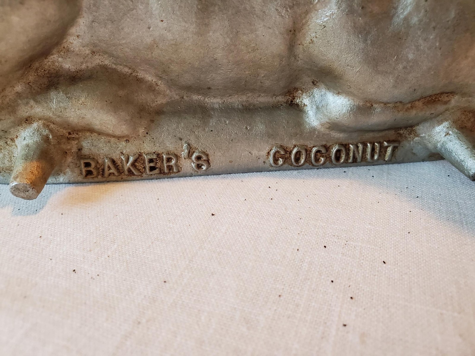 Baker’s Coconut 2pcs. Aluminum Lamb mold 1922-1940