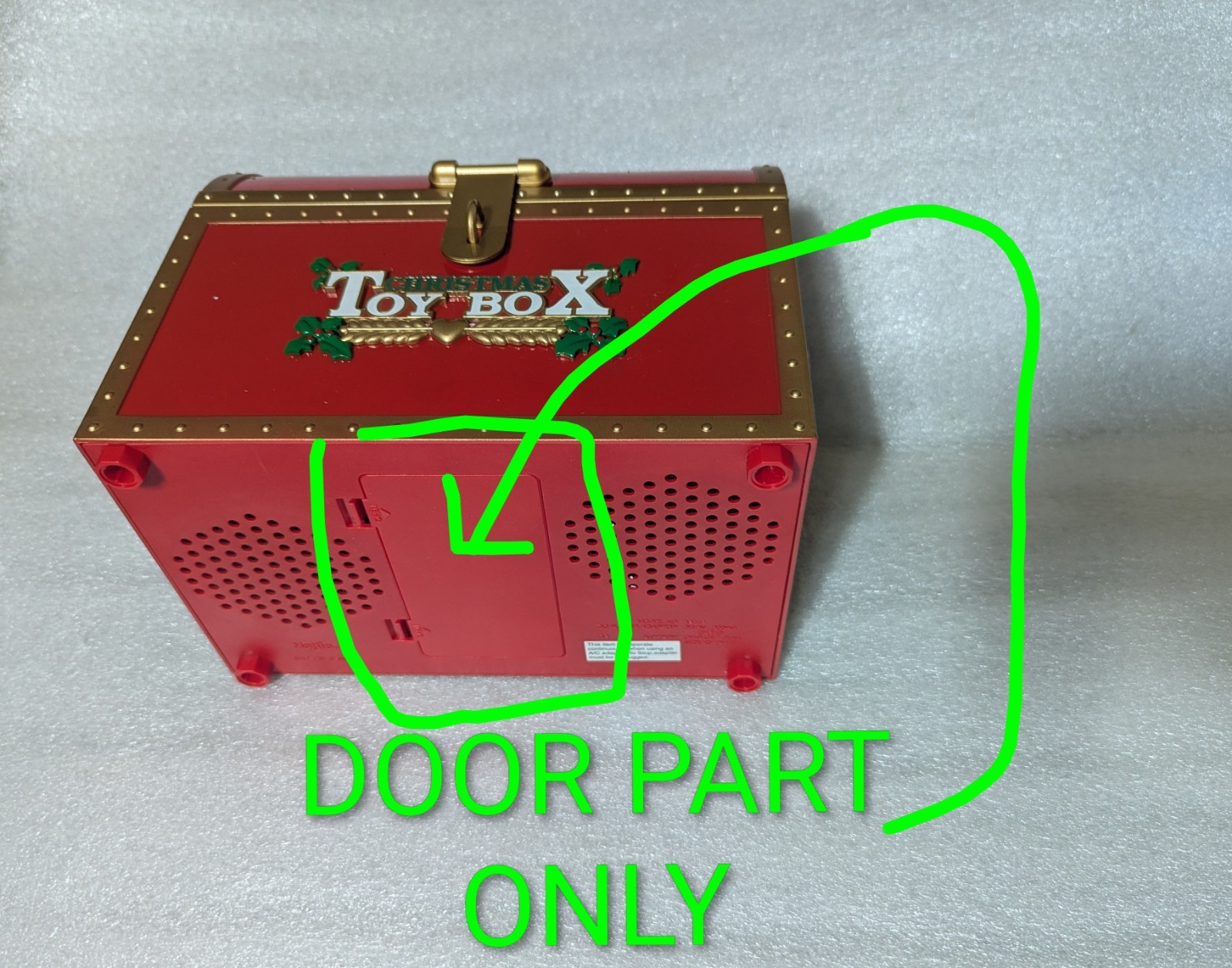 BATTERY COVER PART ONLY Door MAISTO Christmas Toy Box Replacement