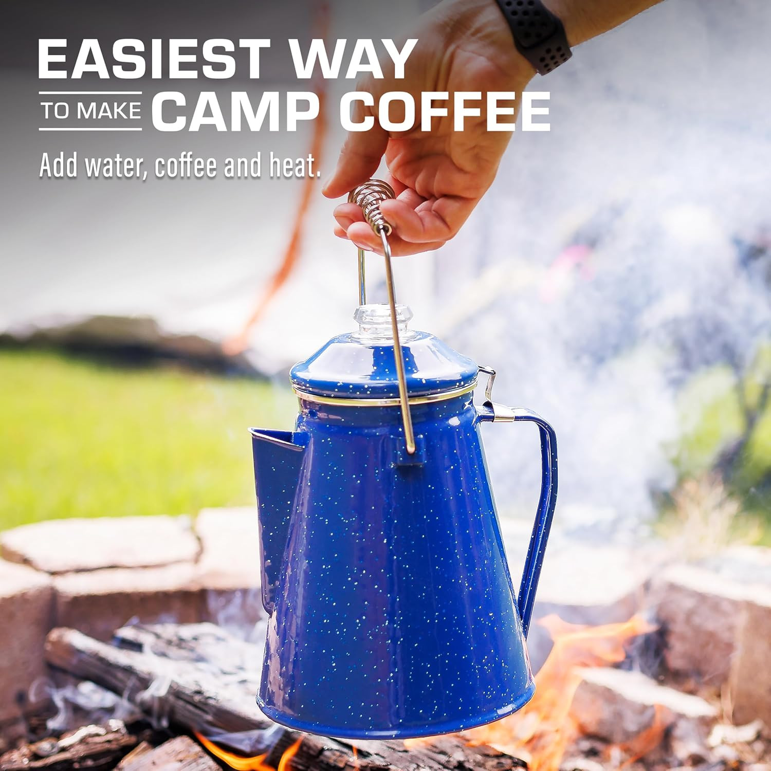 COLETTI Classic Percolator Coffee Pot — the Most Nostalgic Camping Coffee Pot, N