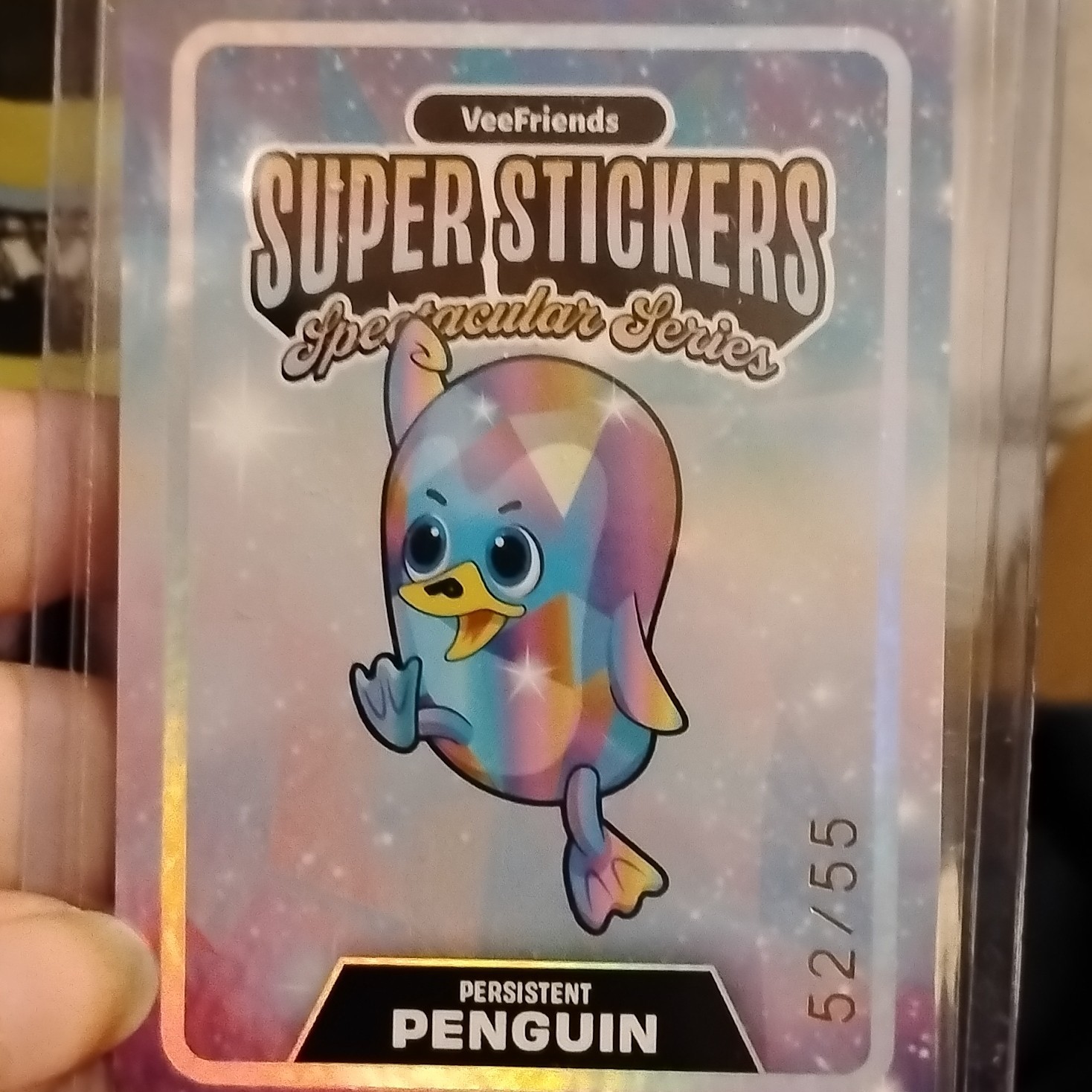 VeeFriends Super Stickers Persistent Penguin Holo 52/55
