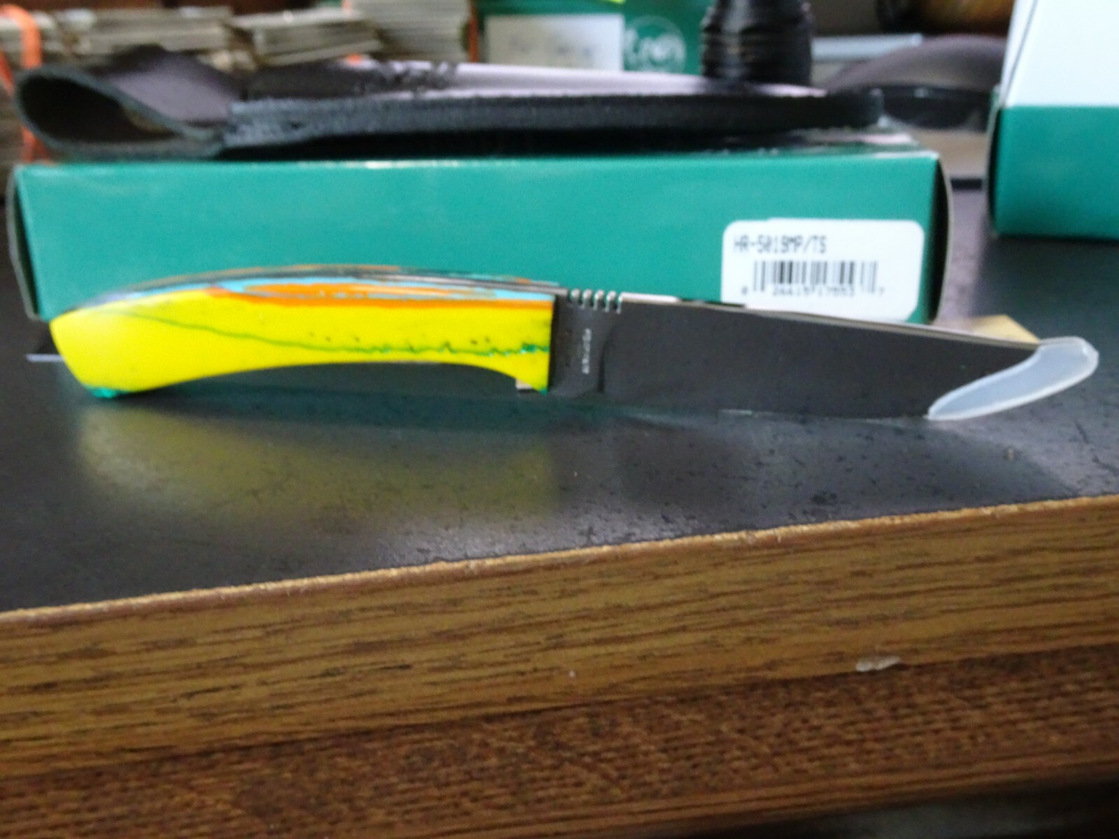 MICHEAL PRATER CUSTOM MP-5019MP/TS 7.25″ O.A H&R FIXED BLADE (TEQUILA SUNRISE)