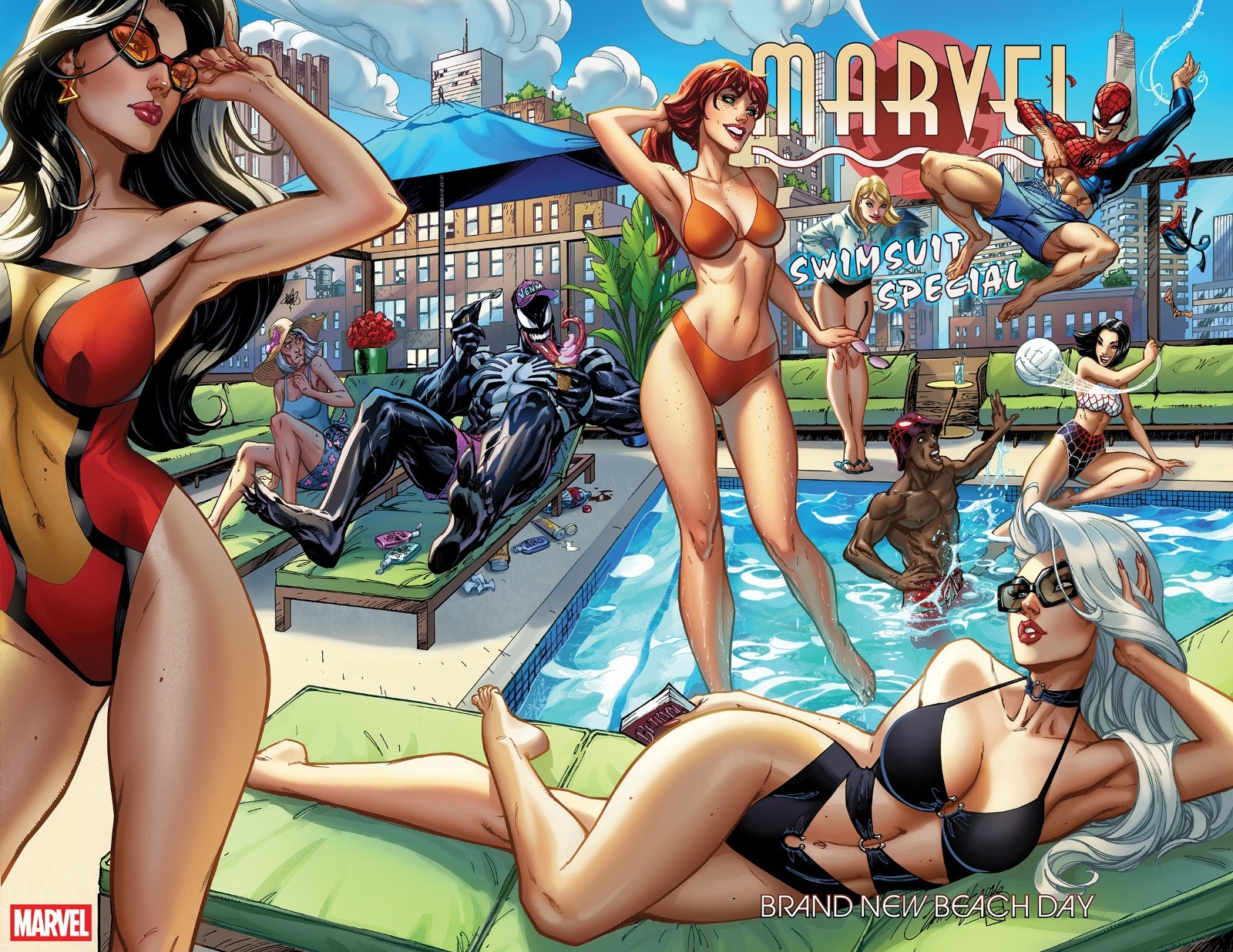 MARVEL SWIMSUIT SPECIAL: BRAND NEW BEACH DAY #1 WRAPAROUND JSC MAIN CVR (MARVEL)