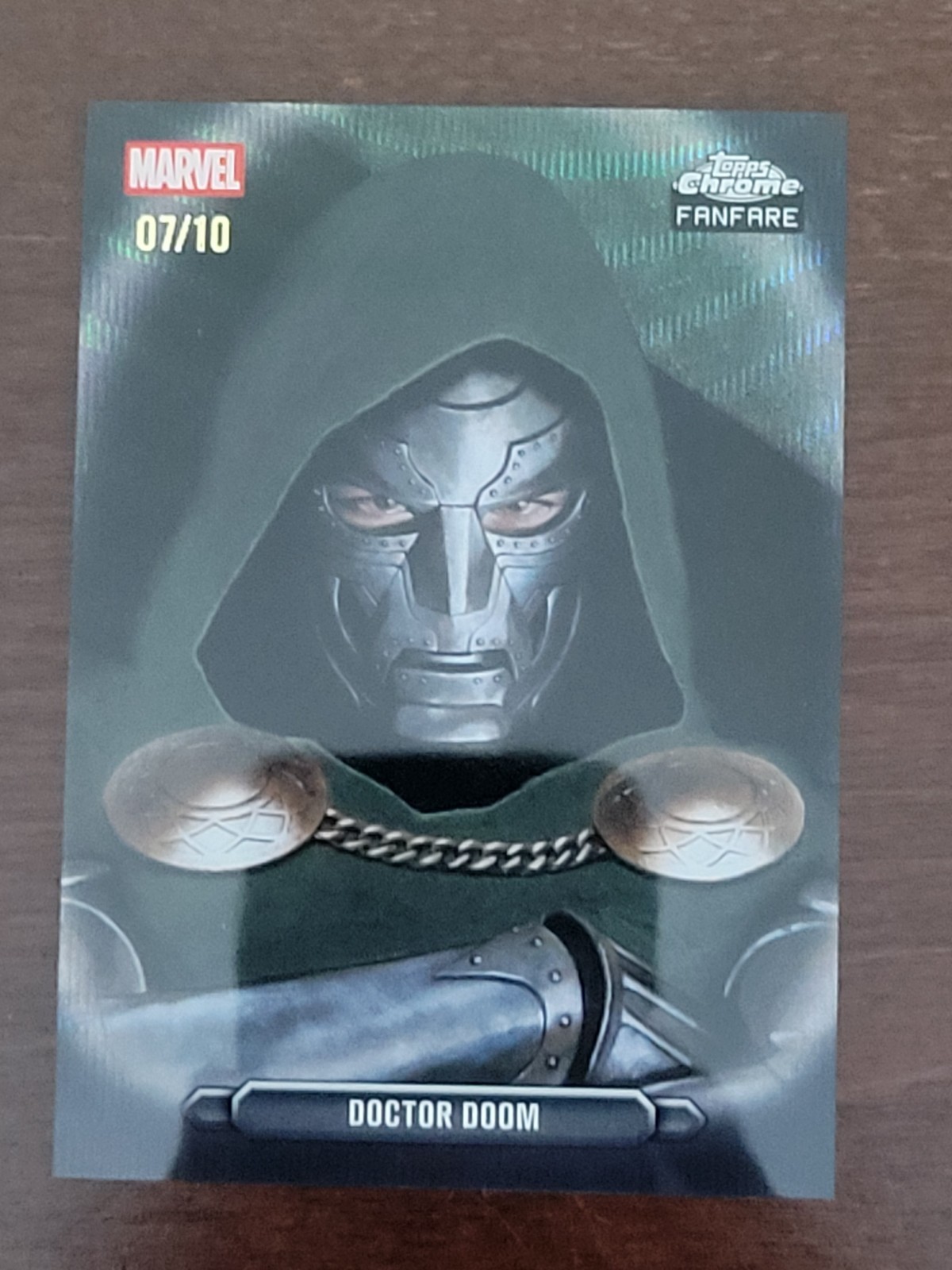 2026 TOPPS CHROME MARVEL DOCTOR DOOM BLACK WAVE FANFARE CARD 7/10 SSP RARE