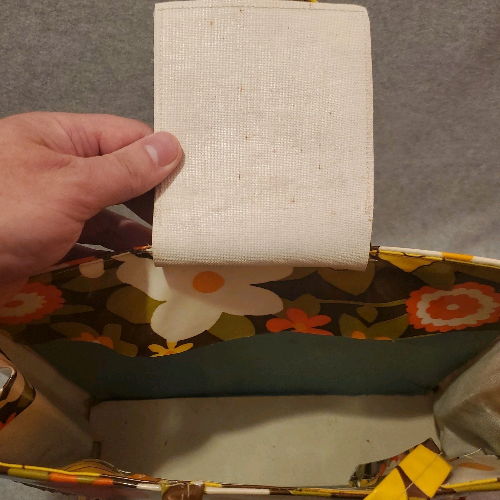READ vtg Joseph Horne Horne’s Department Store FLOWER POWER vinyl bag PITTSBURGH