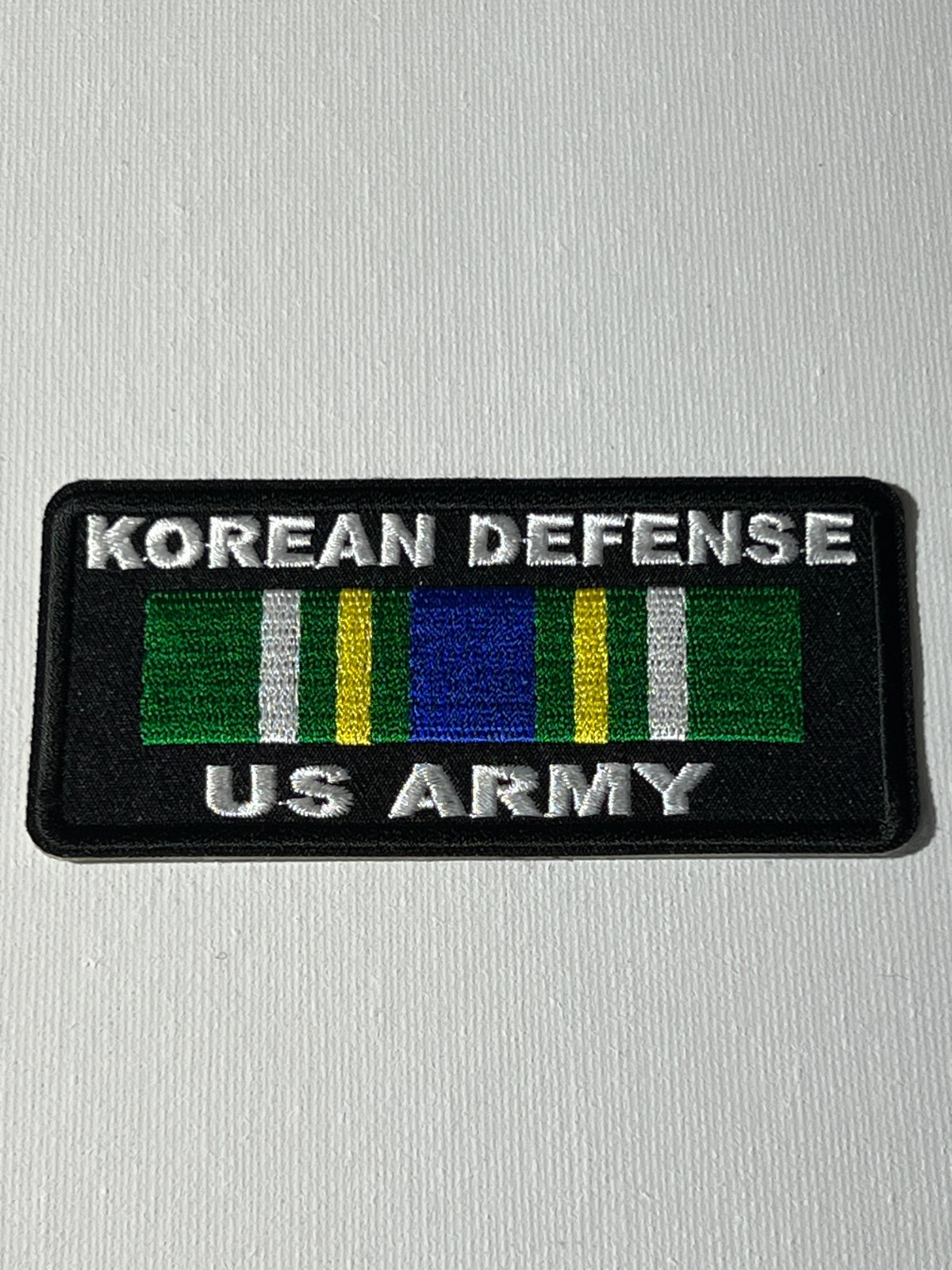 US ARMY KOREAN DEFENSE PATCH MEASURES 4 X 1 7/8TH’S INCHES