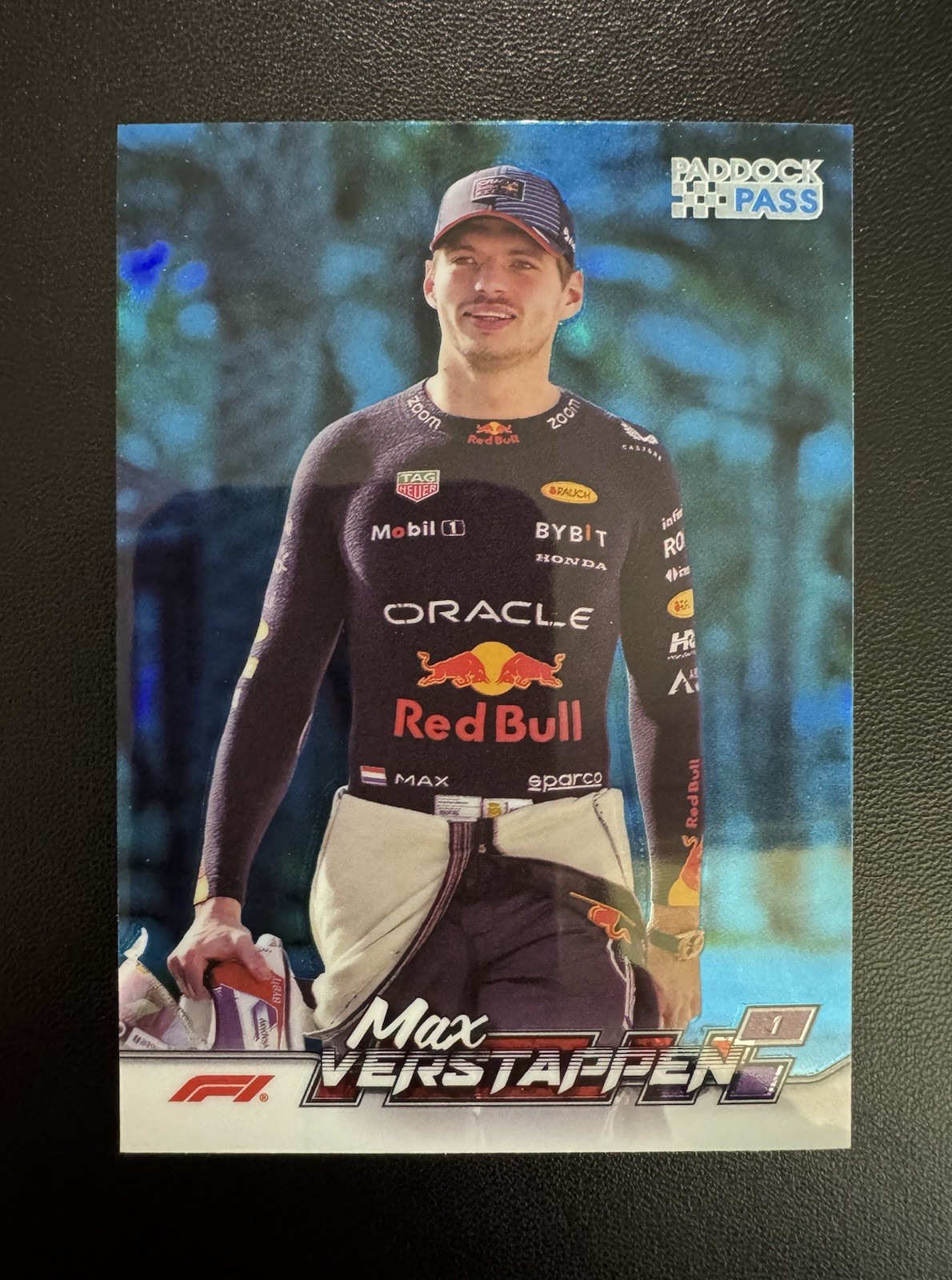 Topps 2024 Formula 1 Paddock Pass Max Verstappen Blue Refractor #1