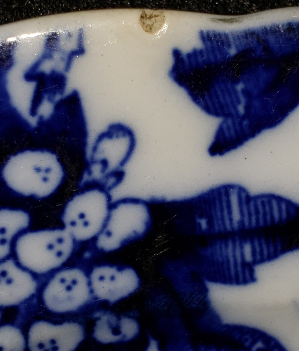 Antique Flow Blue Mercer Semi-vitreous Plate 8”