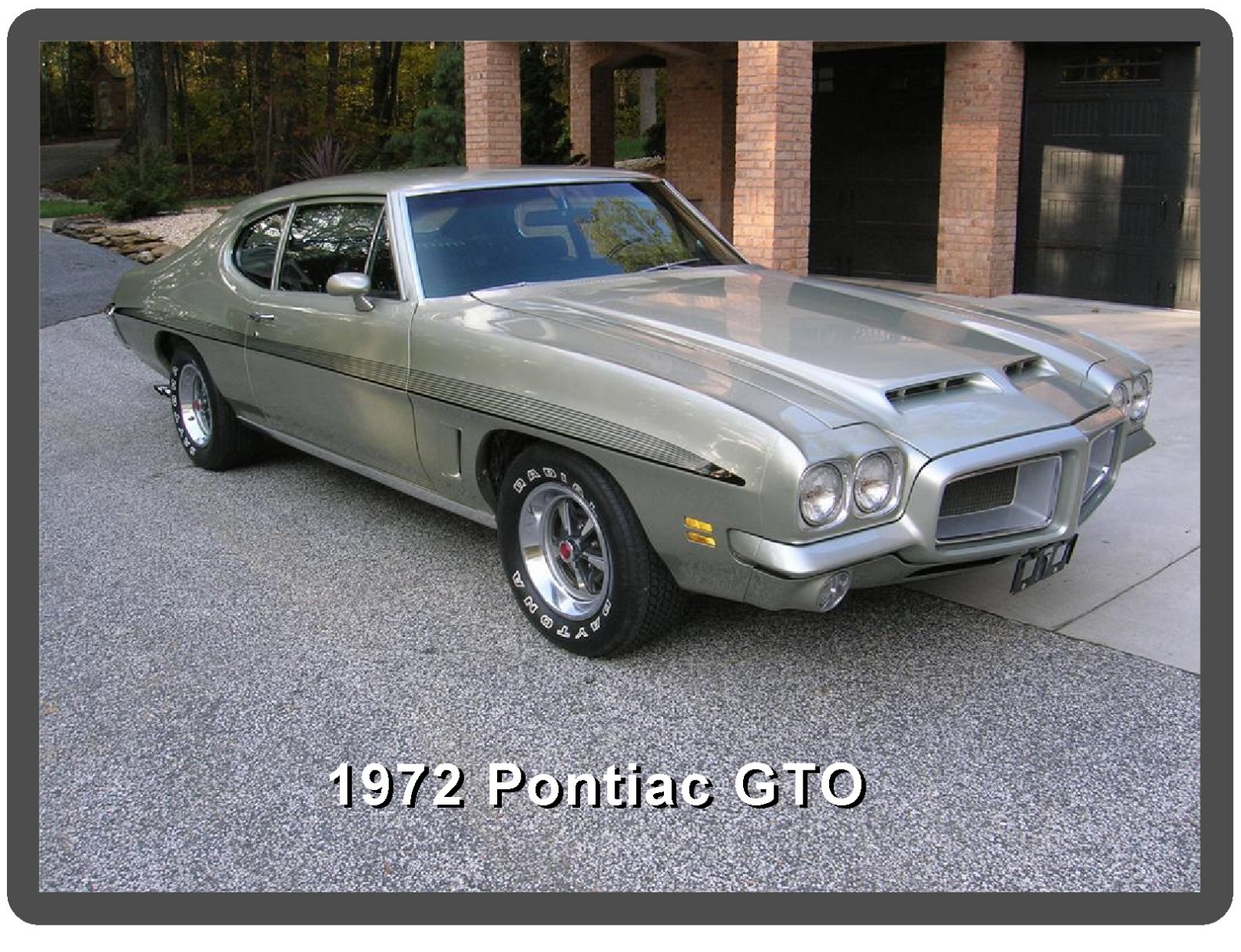 1972 Pontiac GTO Refrigerator / Tool Box Magnet Man Cave Gift Item