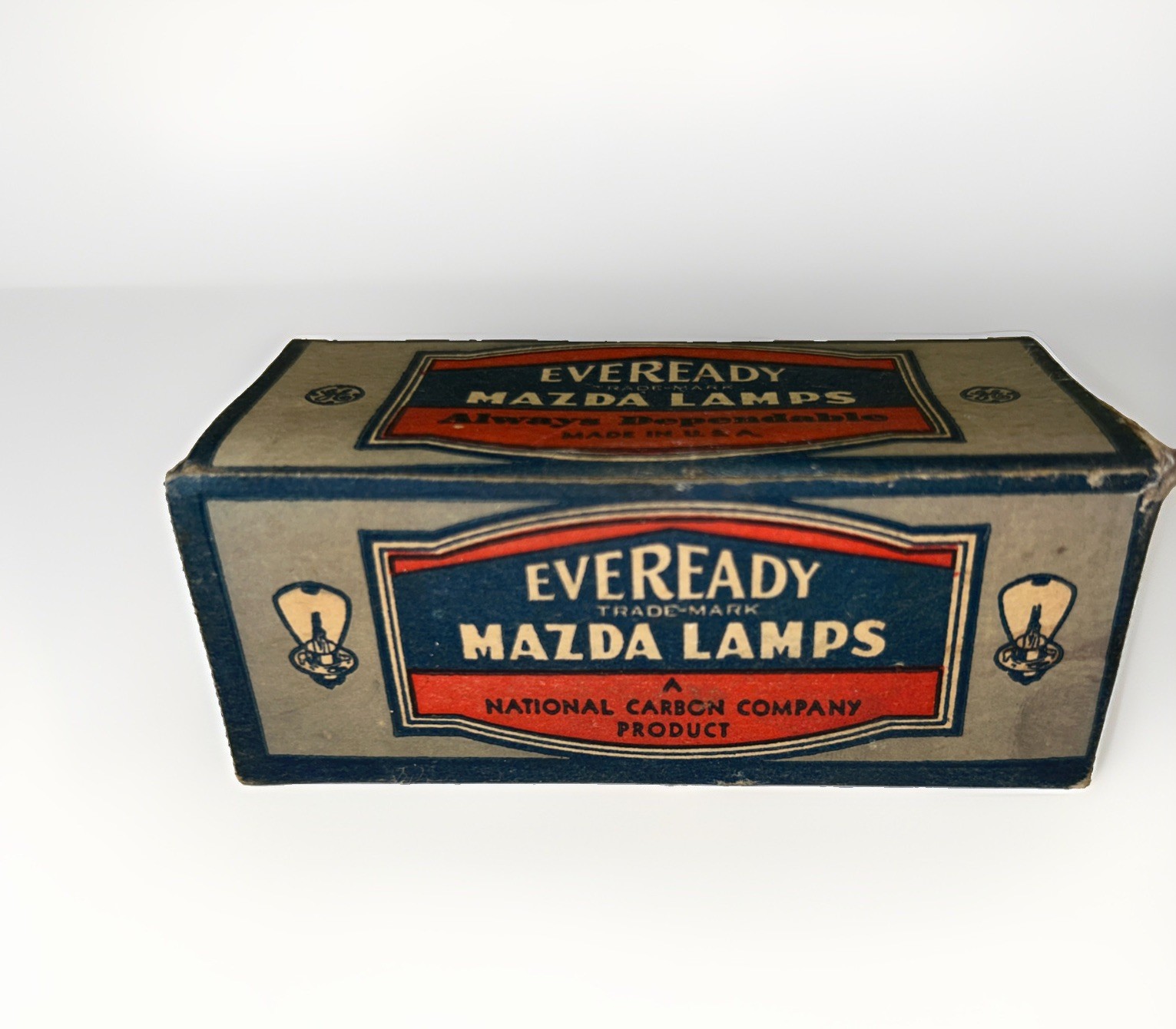 VTG EVEREADY MAZDA AUTO LAMPS 10 bulbs W/ Box G-E43 2.5 .5A Radio Panel (g)