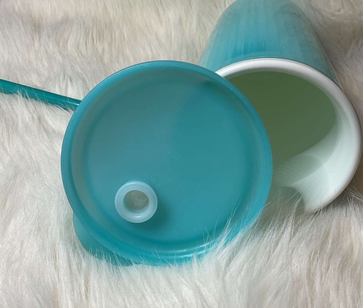 Tupperware Insulated Tumbler Straw Seal Lid Aqua 24oz 3329A CLEAN