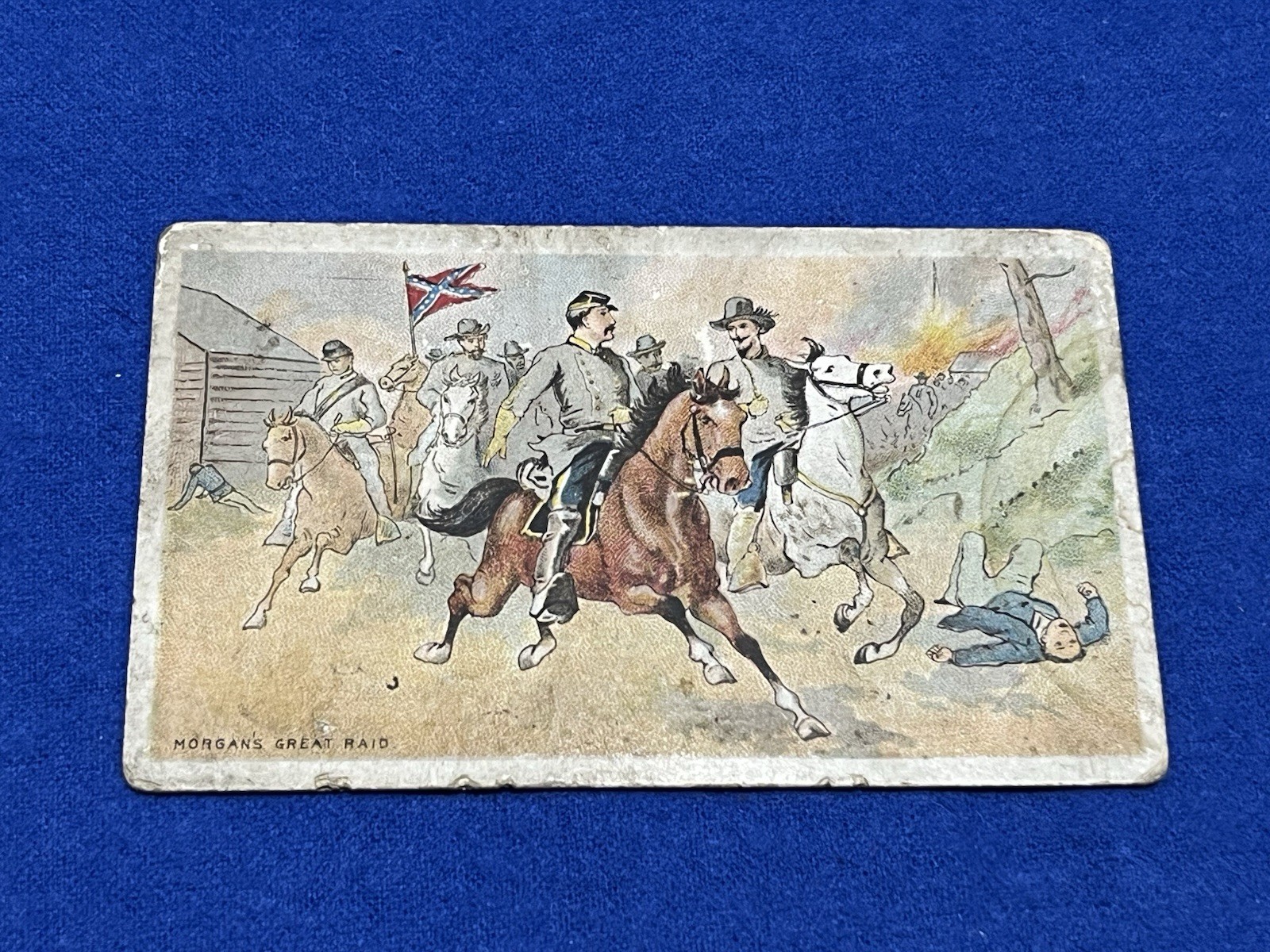 N99 Battle Scenes Morgan’s Great Raid Non Sports Tobacco Card Low Grade.