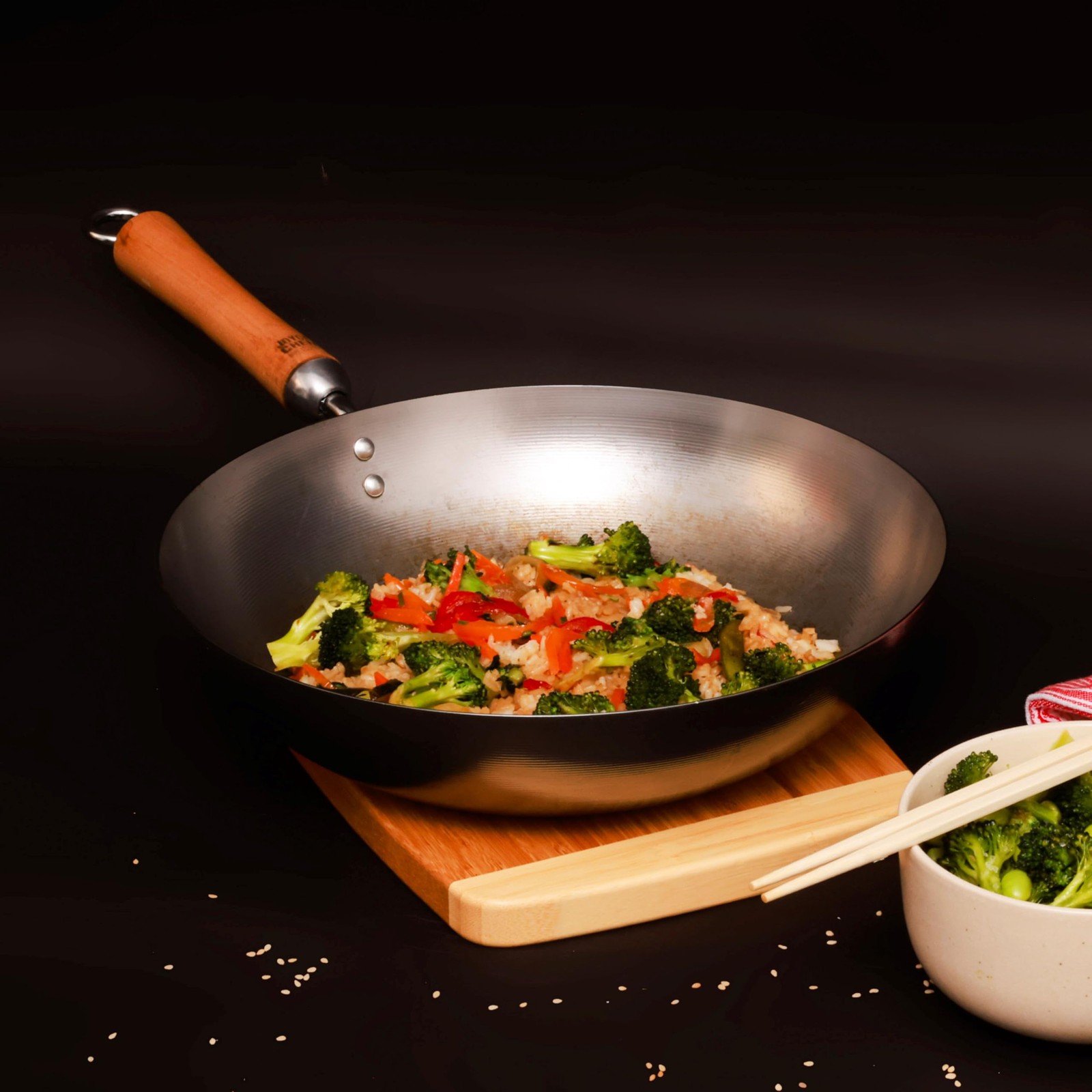JOYCE CHEN Classic Series 12-Inch Carbon 12 inch, 12″ Uncoated Stir Fry Pan