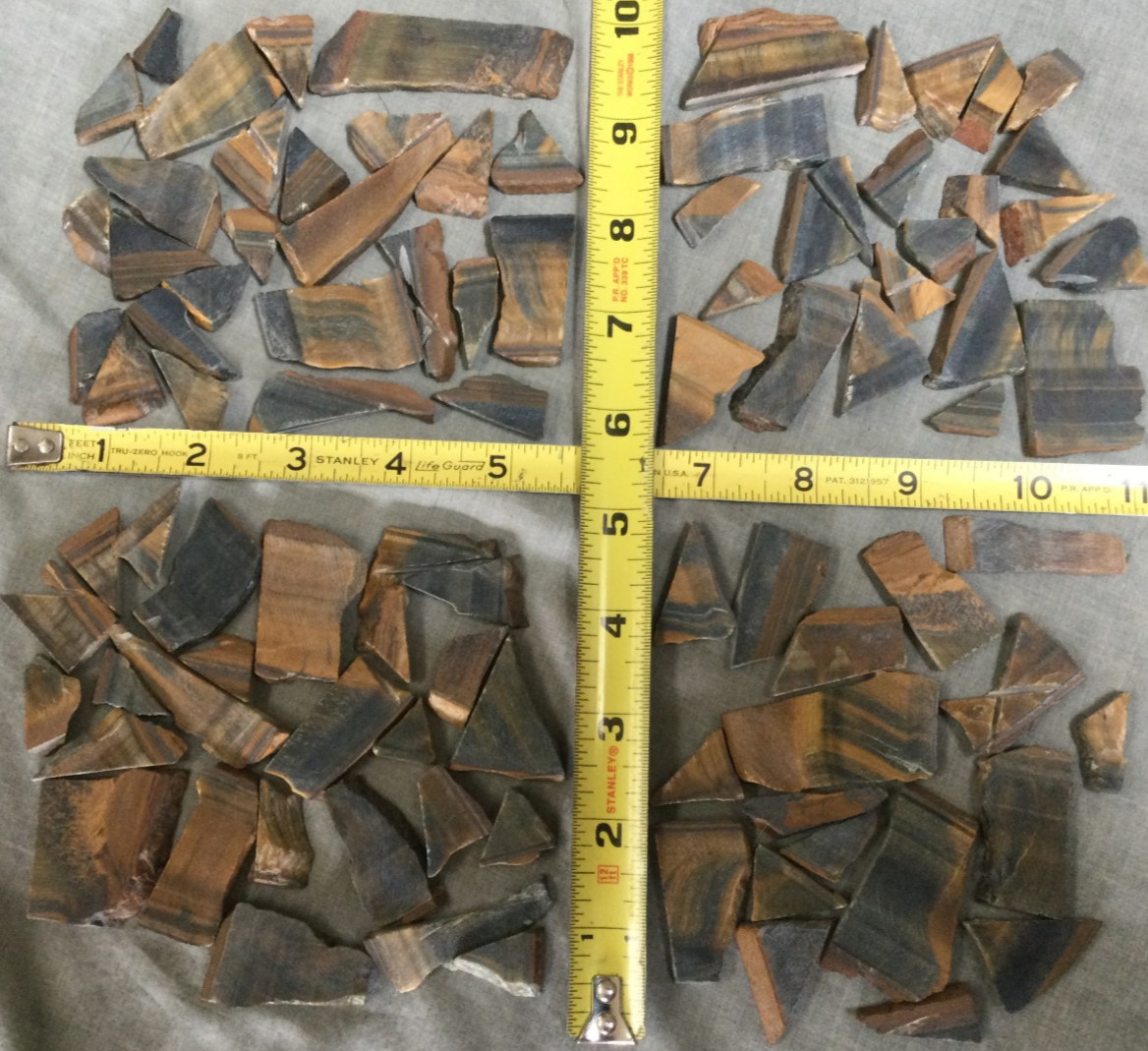 Tiger Eye Rough 1 Pound Of Lapidary Slab Cutoffs + 6 Ounces Of Chips