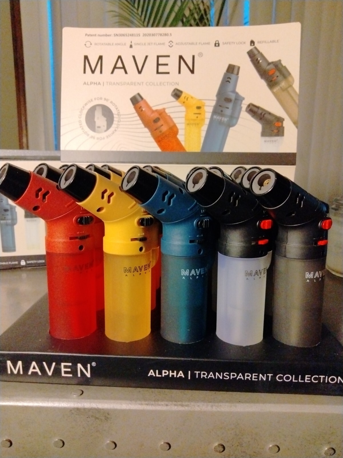 🚬💨Maven Alpha Torch “Single” Lighter (Transparent Collection) Refillable
