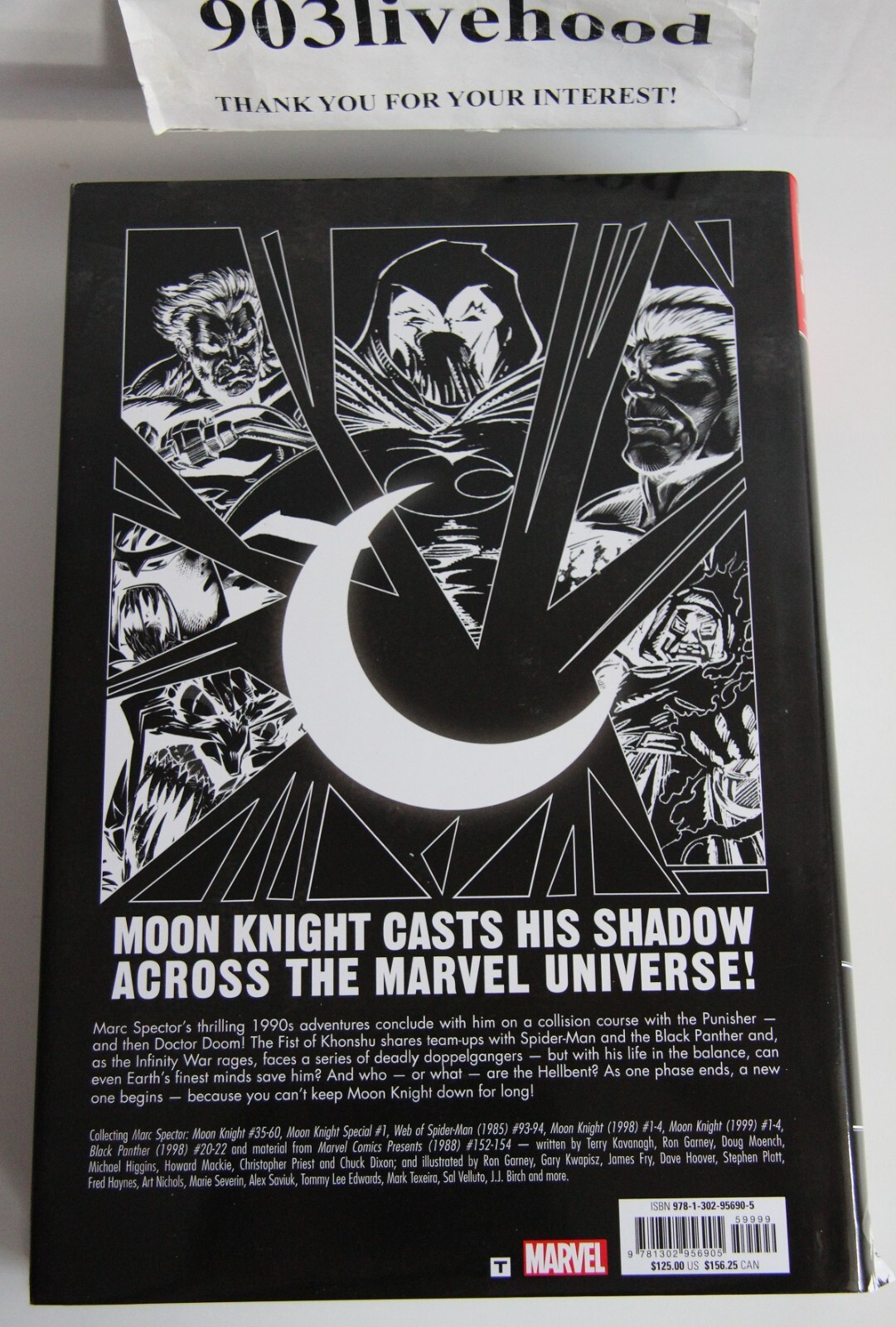 SIGNED DAMAGED MARVEL MARC SPECTOR MOON KNIGHT VOL 2 OMNIBUS HC HARDCOVER VG+
