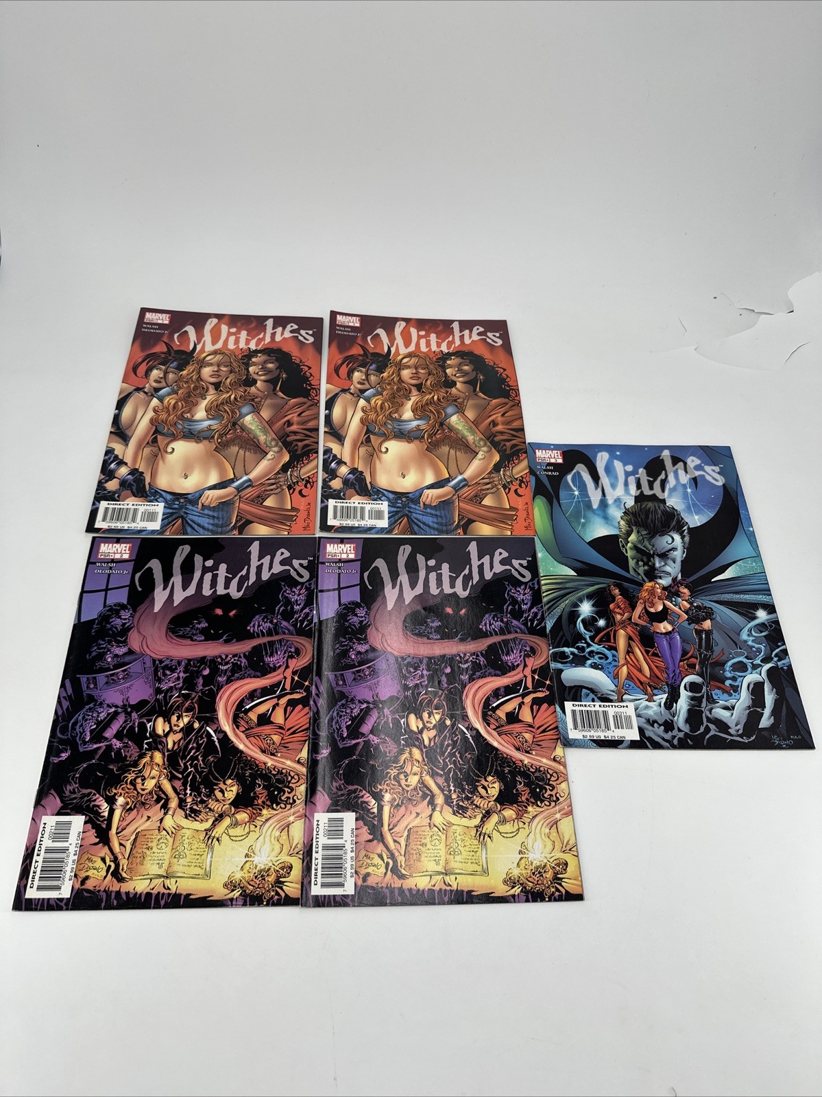 Witches: Marvel Direct Edition Comic Book Lot of 5 (2004) Issues 1-3.