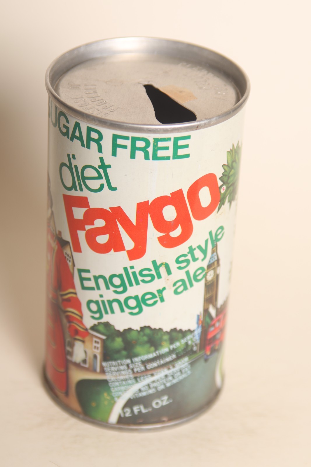 Fago Diet Sugar Free Ginger Ale soda can – 12oz S/S
