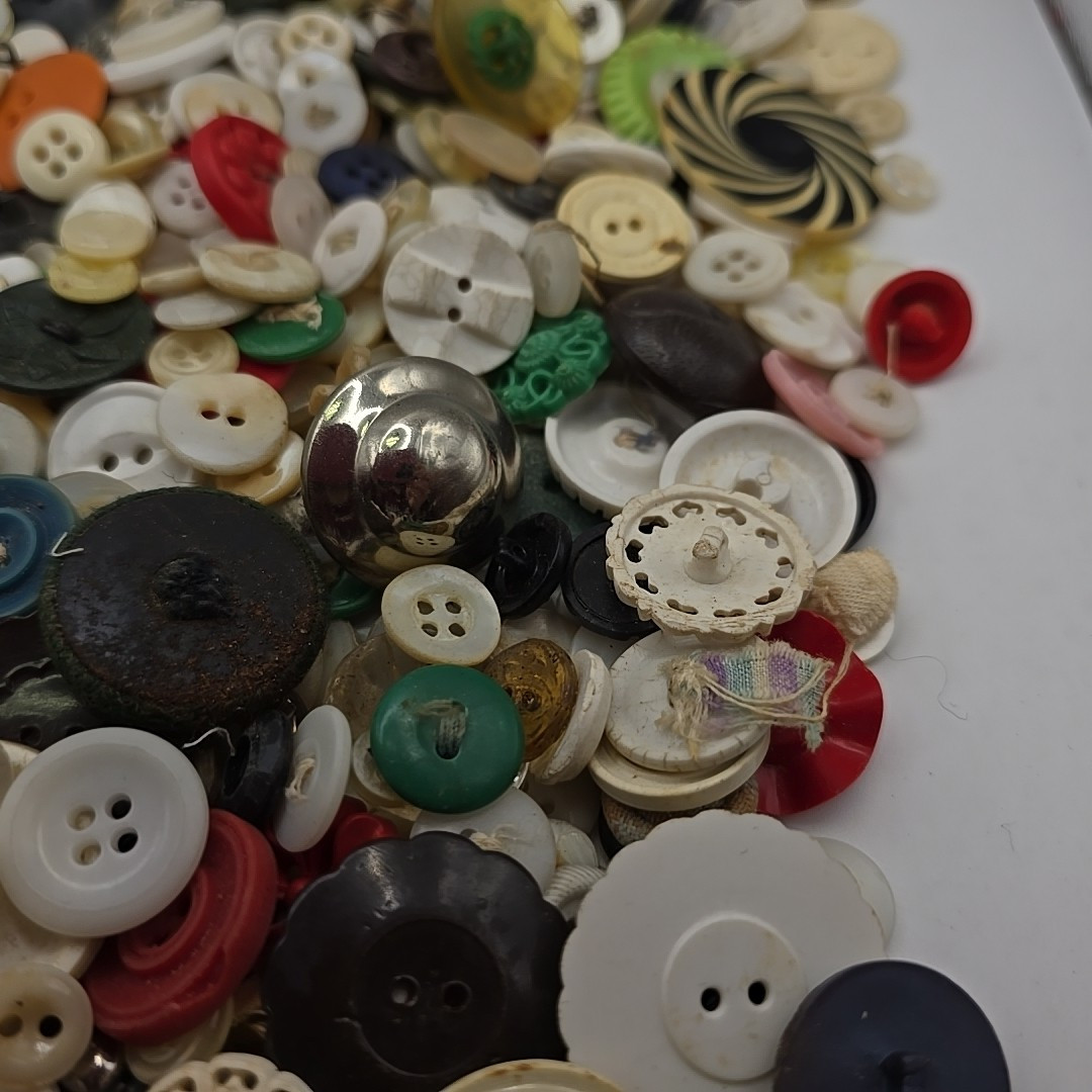 Vintage, Modern & Antique Button Lot – Celluloid, Metal, Plastic, & Glass