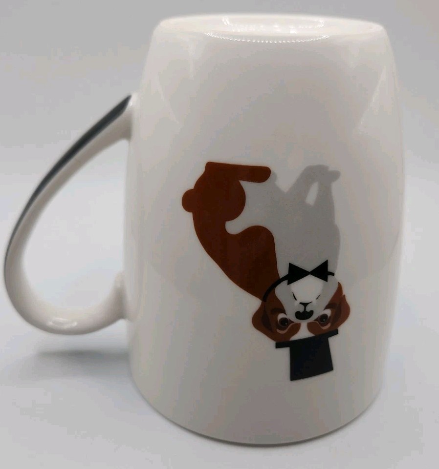 Stacy Claire Boyd Two’s Company TODAY HAS BEEN RUFF Bulldog Top Hat Coffee Cup