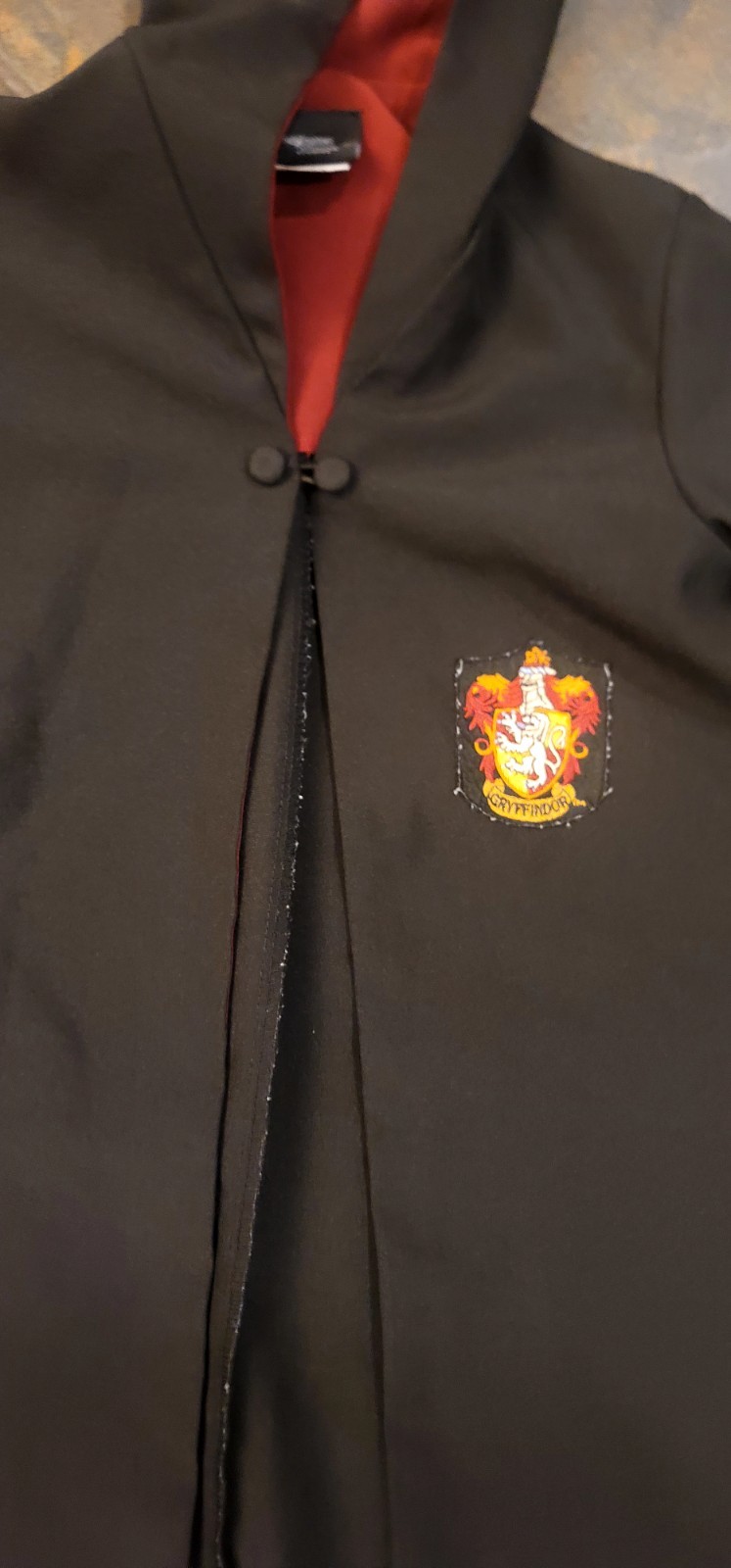 Harry Potter XXXXS cape, Black, 100% POLYESTER, Pre-owned.