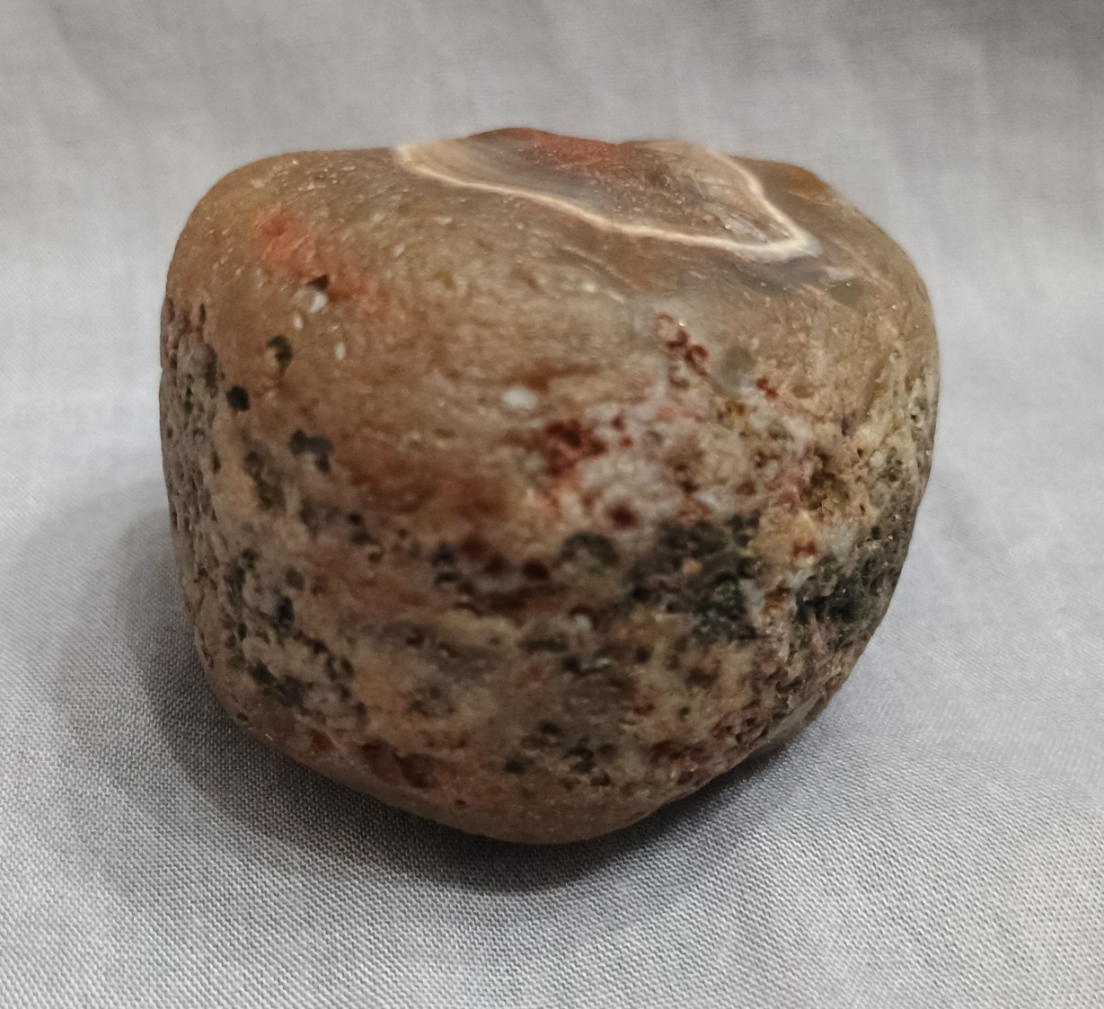 5 oz. Lake Superior Fortification Agate Rough Lapidary Gemstone