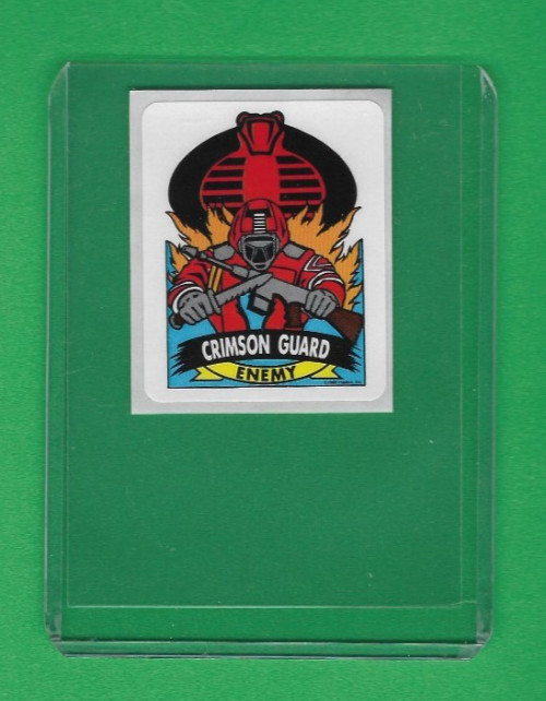 1986 Hasbro/Milton Bradley “CRIMSON GUARD” Enemy Sticker GI G.I. Joe Action #NNO