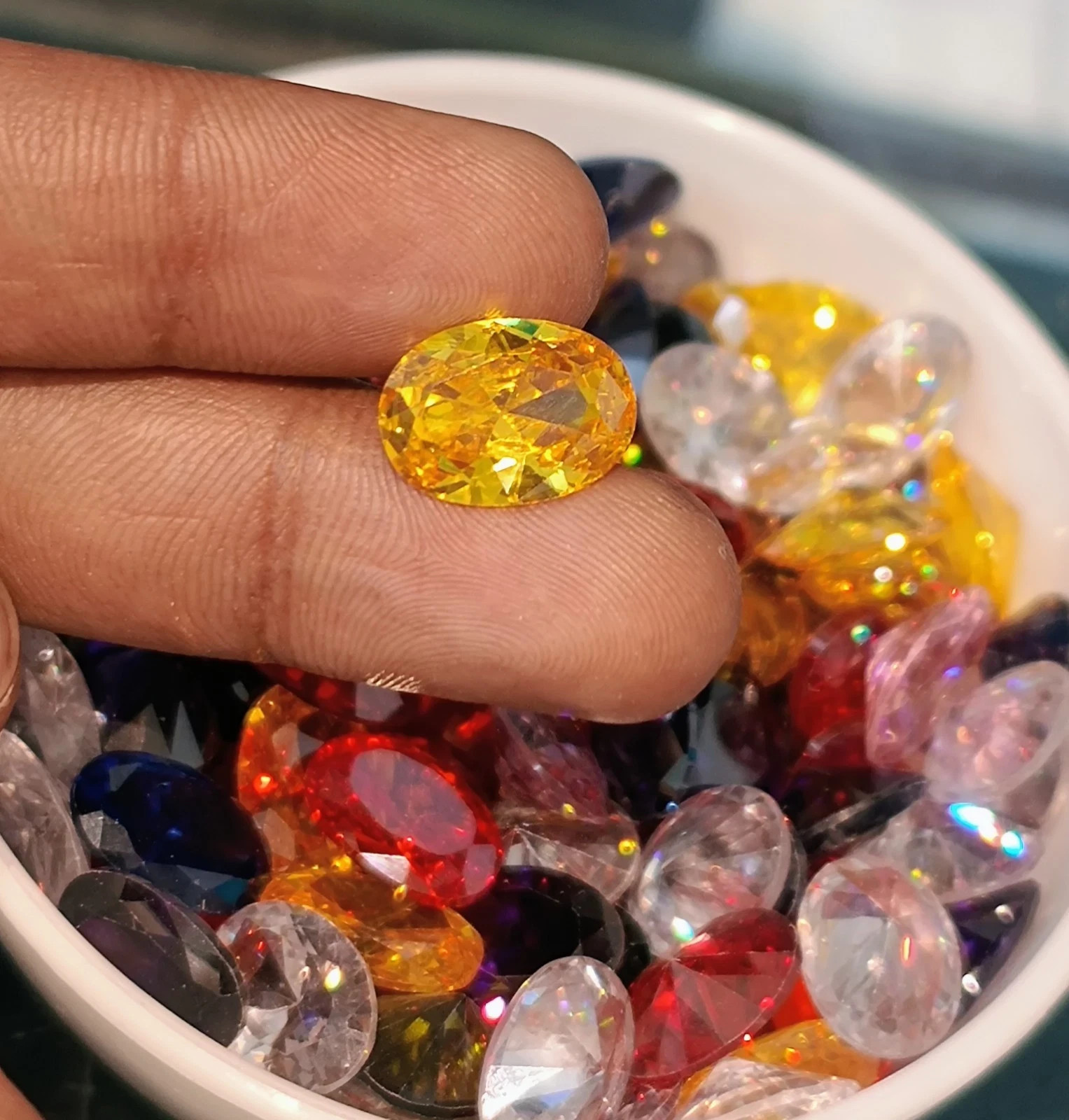 50 Ct Certified Multi-Color Topaz Oval Cut Flawless 6 Pcs Gemstone Lot