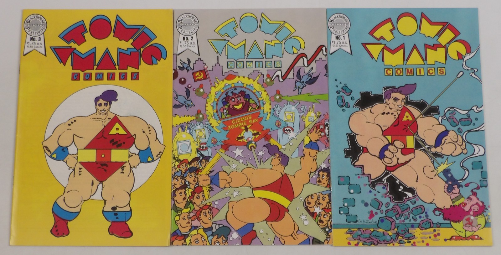Atomic Man Comics #1-3 FN/VF complete series J.B. Bonivert Blackthorne set 2