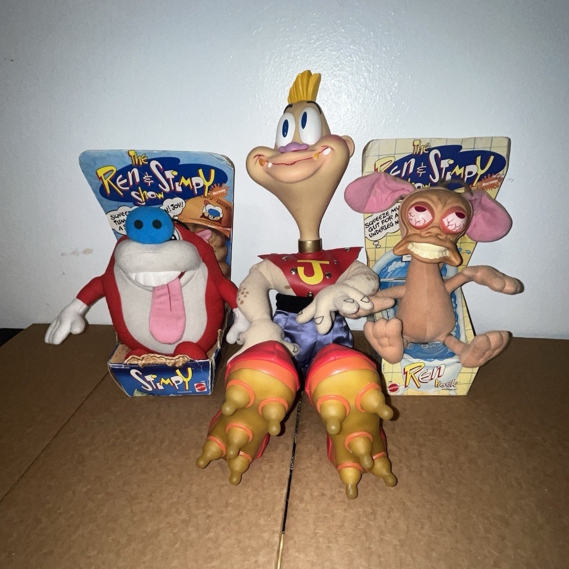 Nickelodeon Ren & Stimpy plush set NIB Jimmy of the Future Space Idiot used