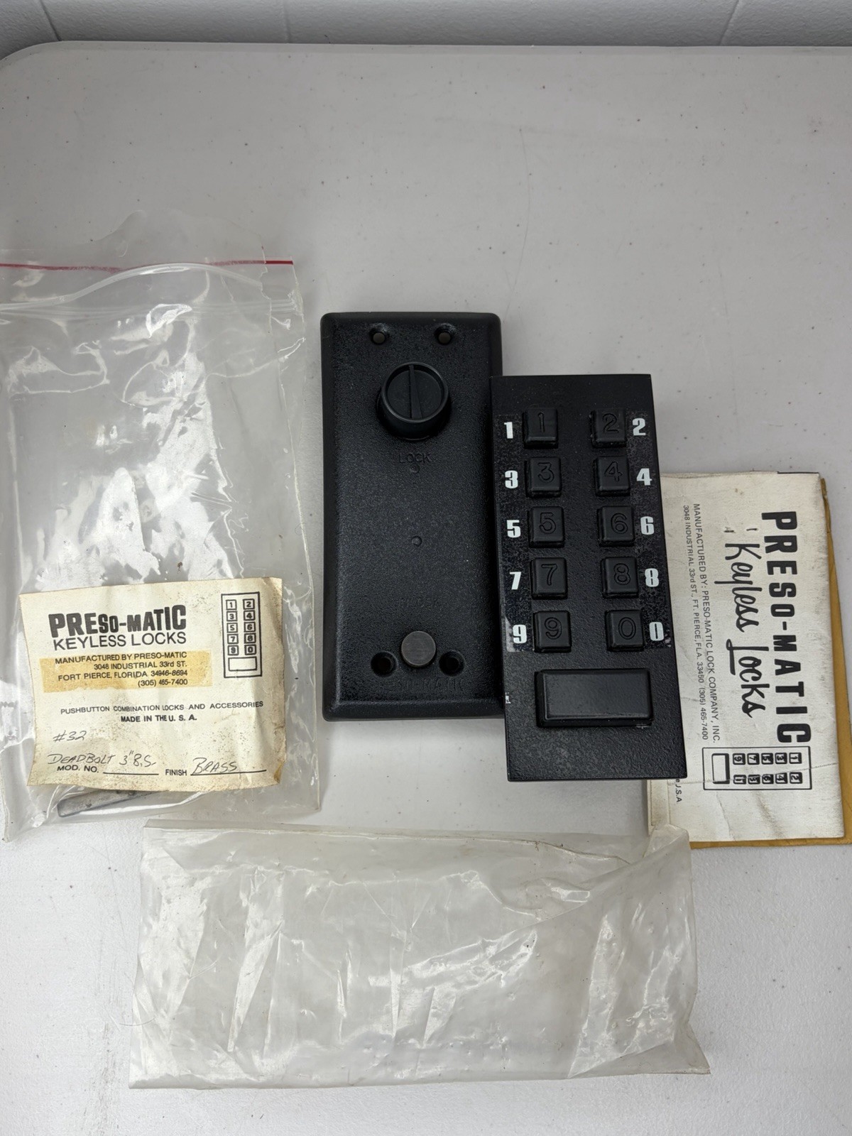 Vintage Preso-Matic Keyless Locks Made In USA Never Used