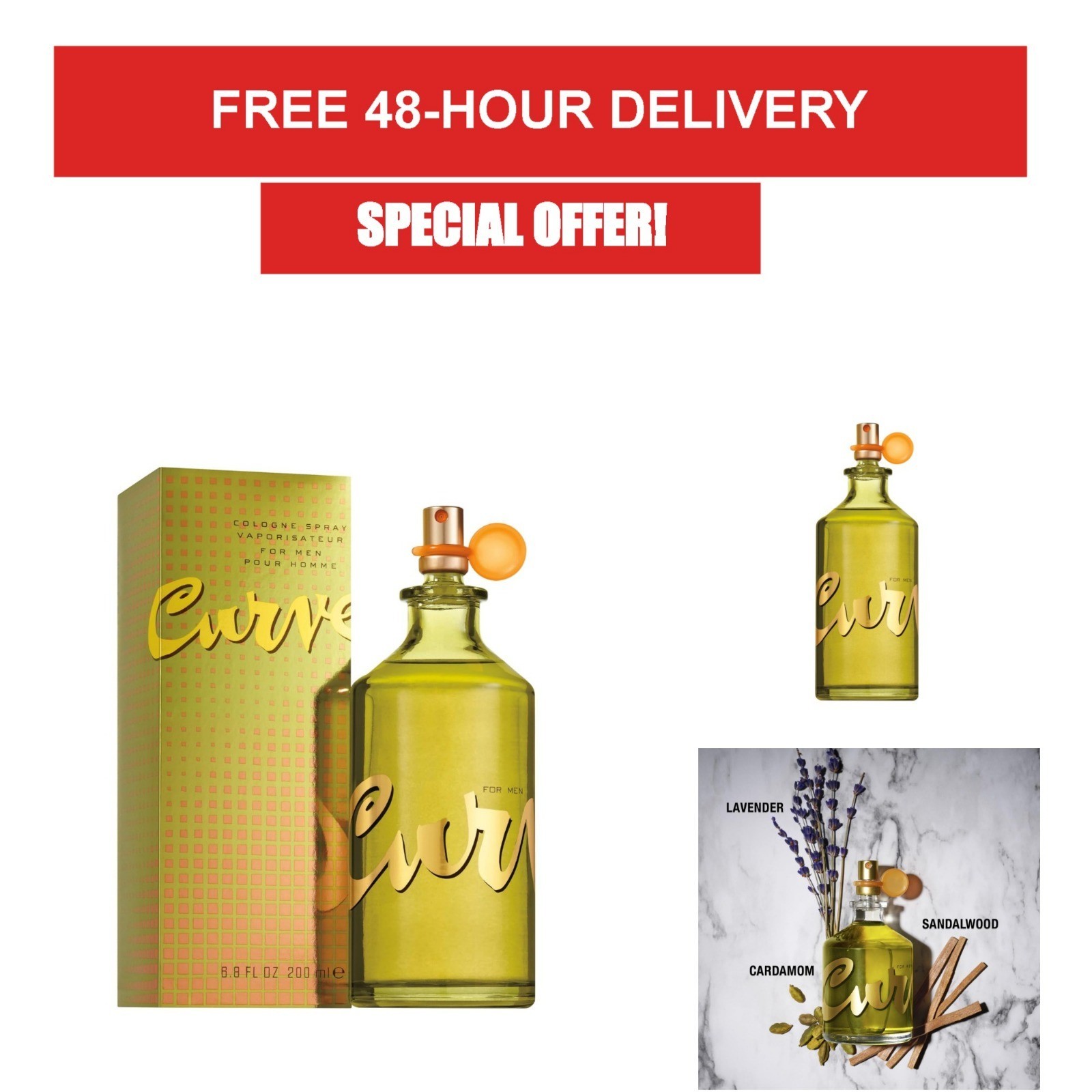 Curve Men’s Cologne Spray 6.8 Fl Oz | Spicy Woody Fragrance